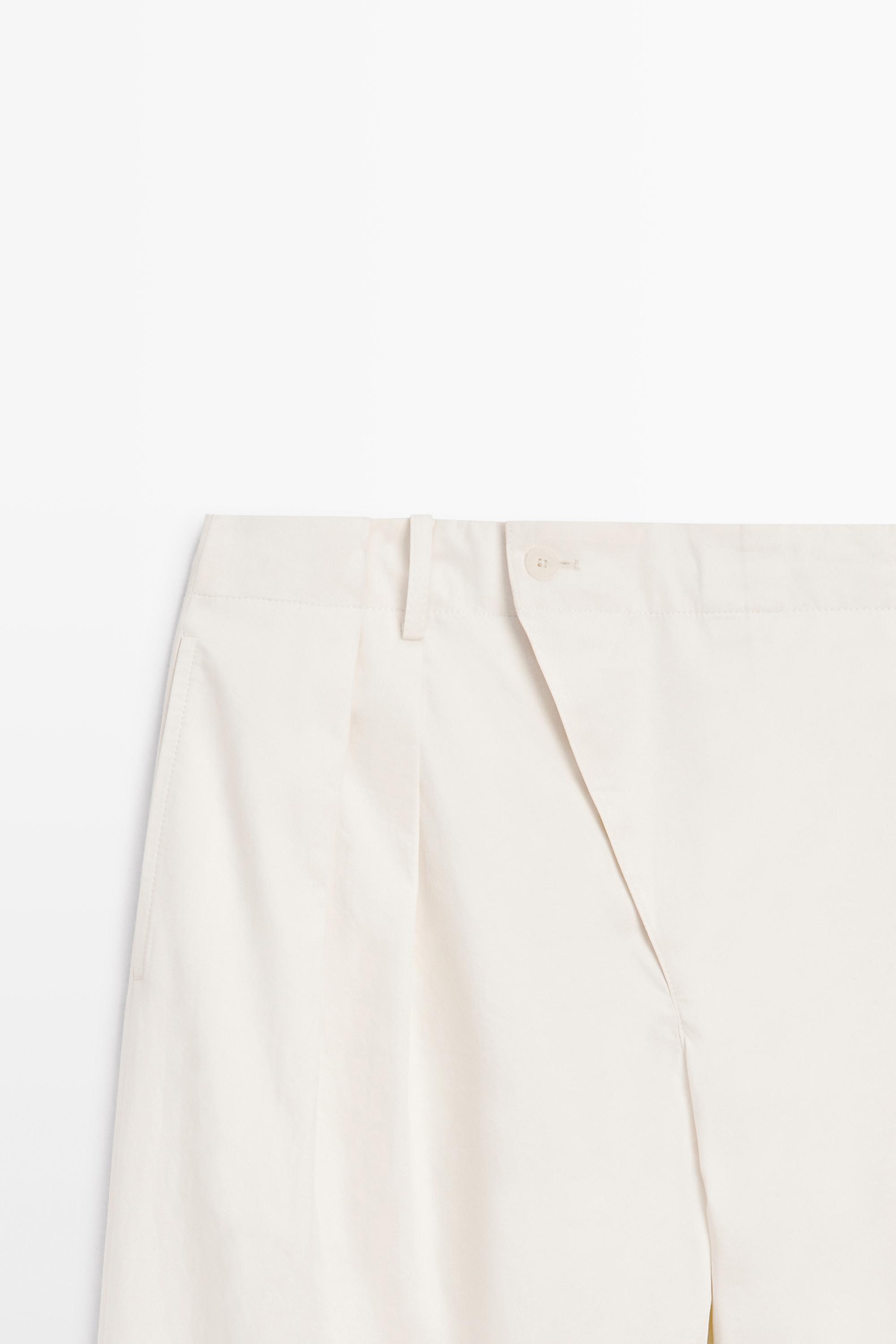 Pleated pants with crossover fastening detail - STUDIO — CREAM