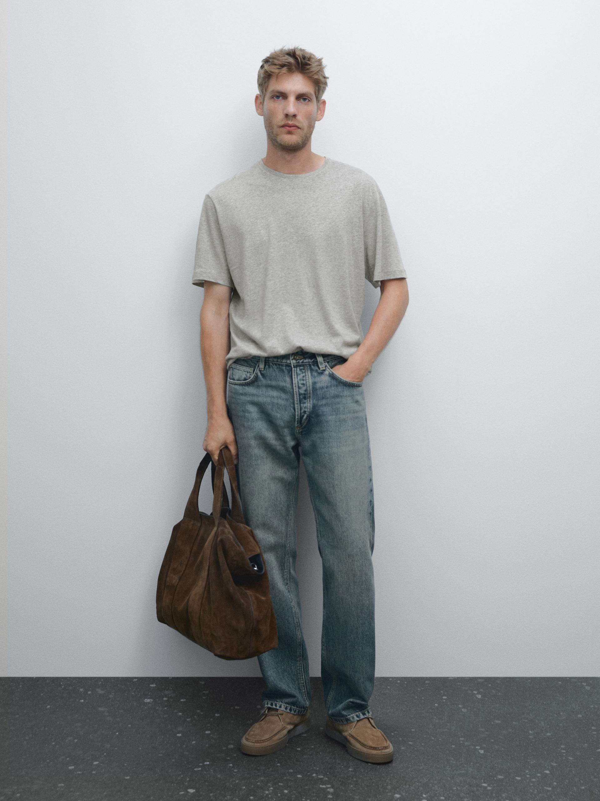 Jeans Straight Fit - Azzurro Medio - 36 (It 52) - Massimo Dutti - Maschile