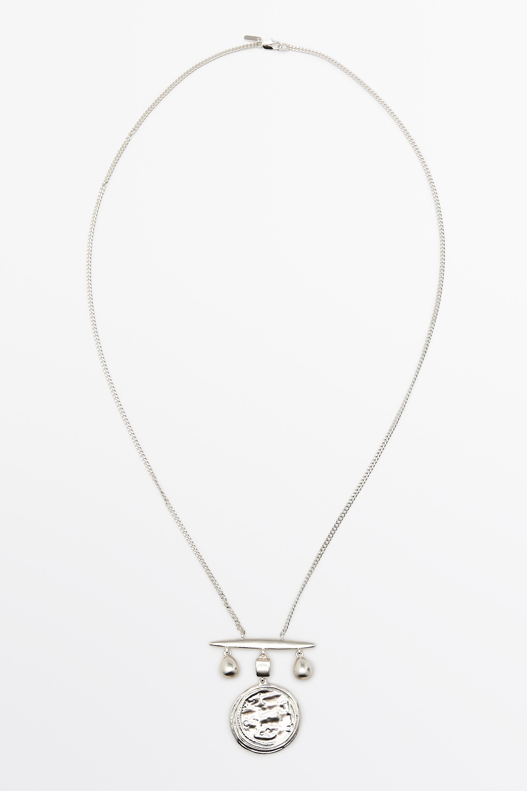 Long coin necklace — SILVER