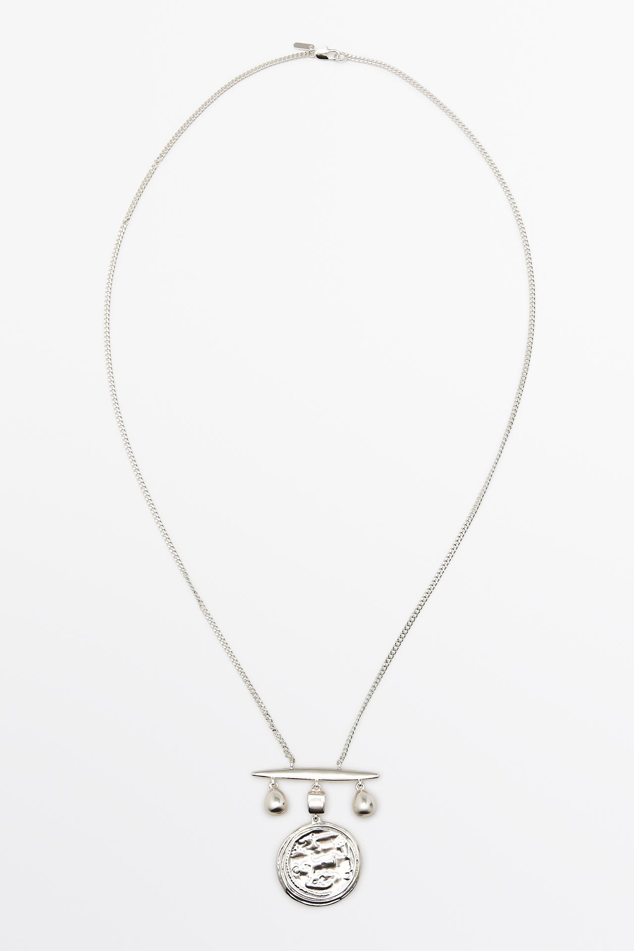 Long coin necklace — SILVER