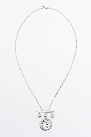 Long coin necklace — SILVER 1