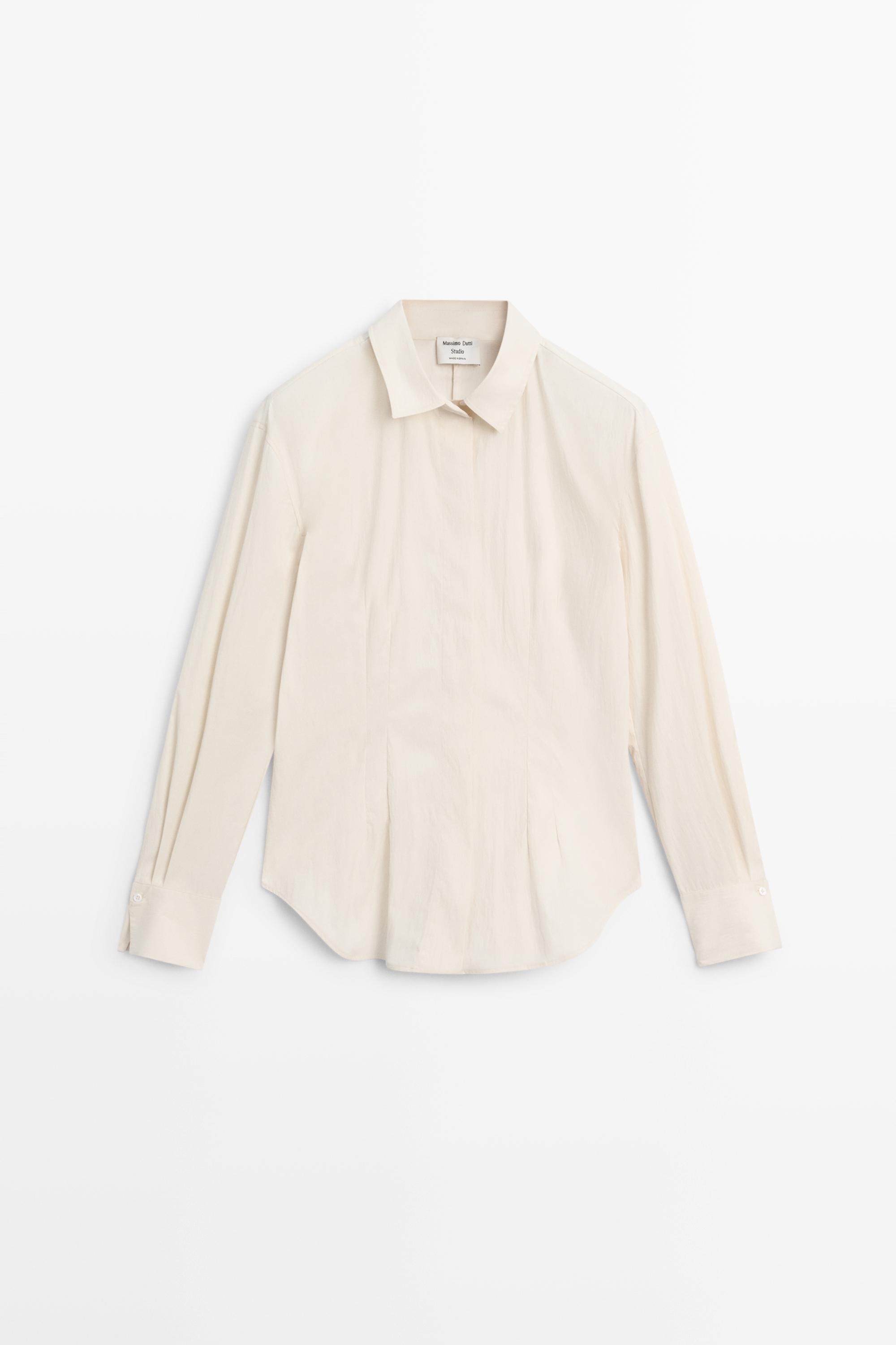 Shirt with seam details - STUDIO — Beige