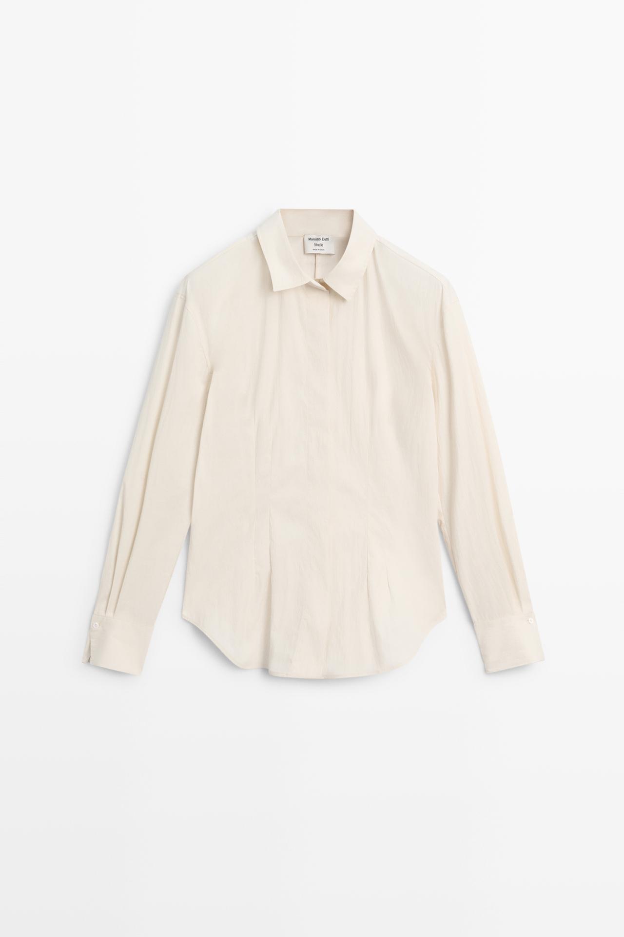 Shirt with seam details - STUDIO — Beige