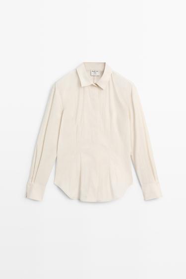 Shirt with seam details - STUDIO — Beige 2