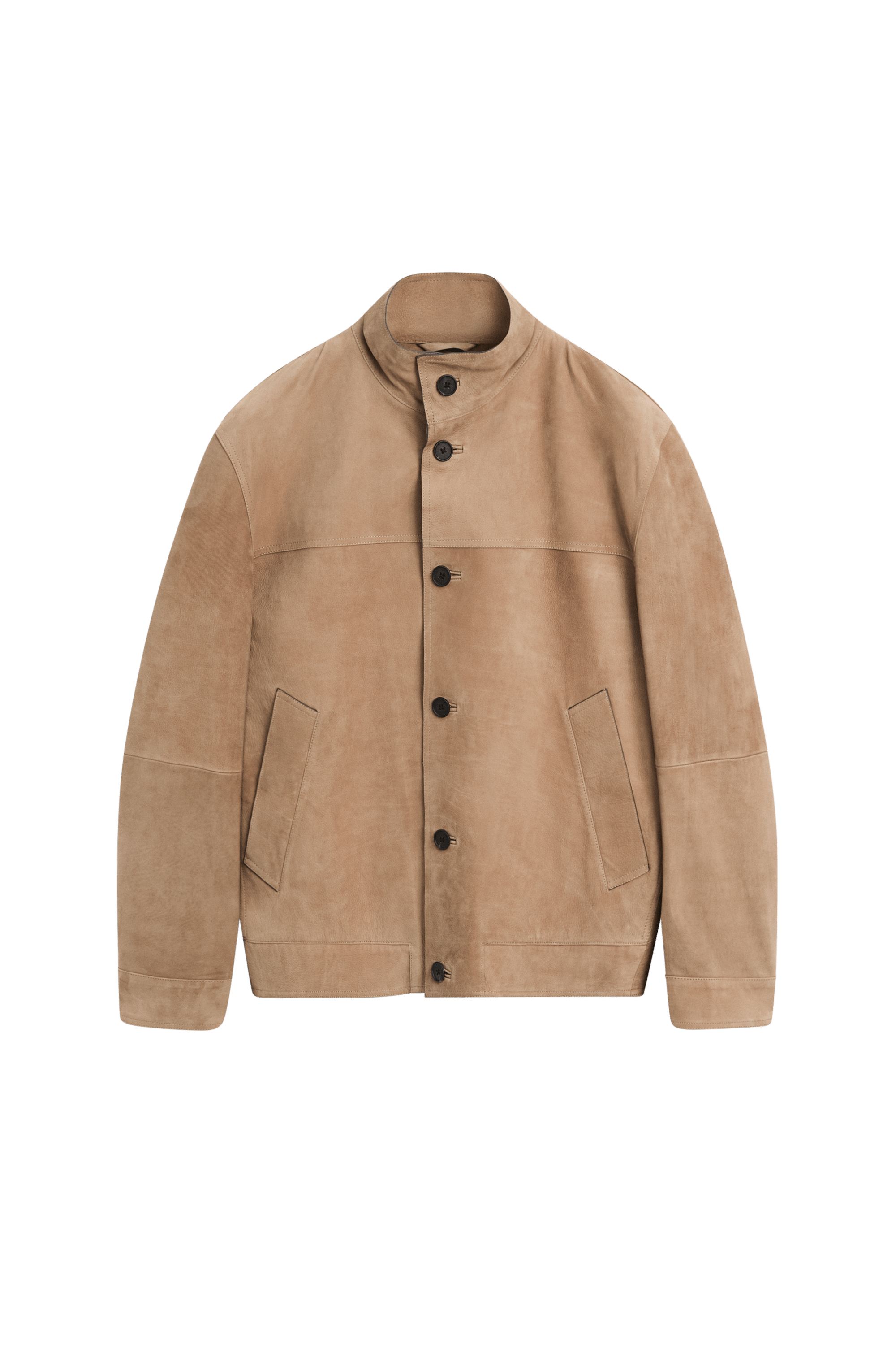 Massimo Dutti Nubuk deri hakim yaka ceket