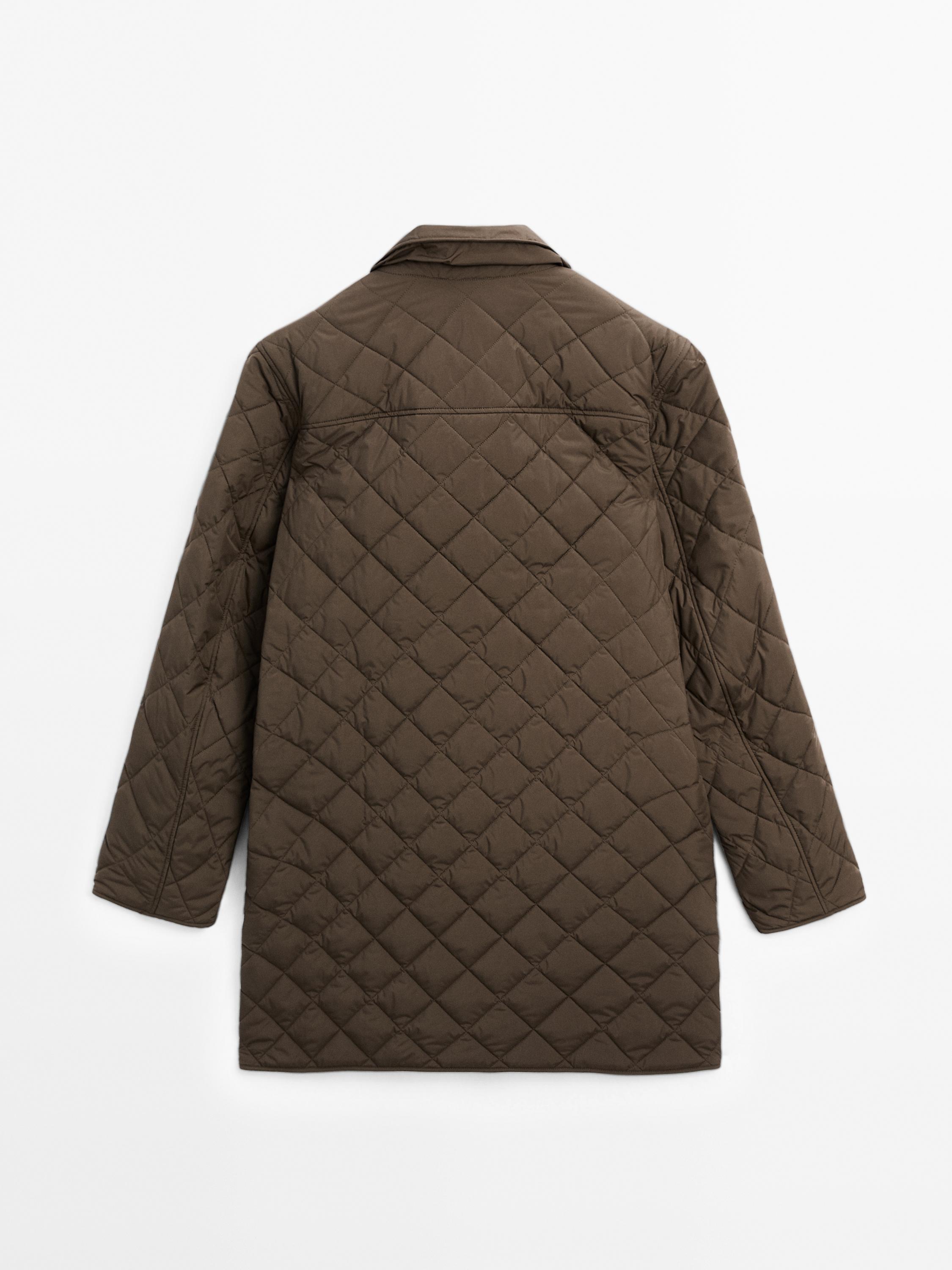 Long lightweight puffer jacket