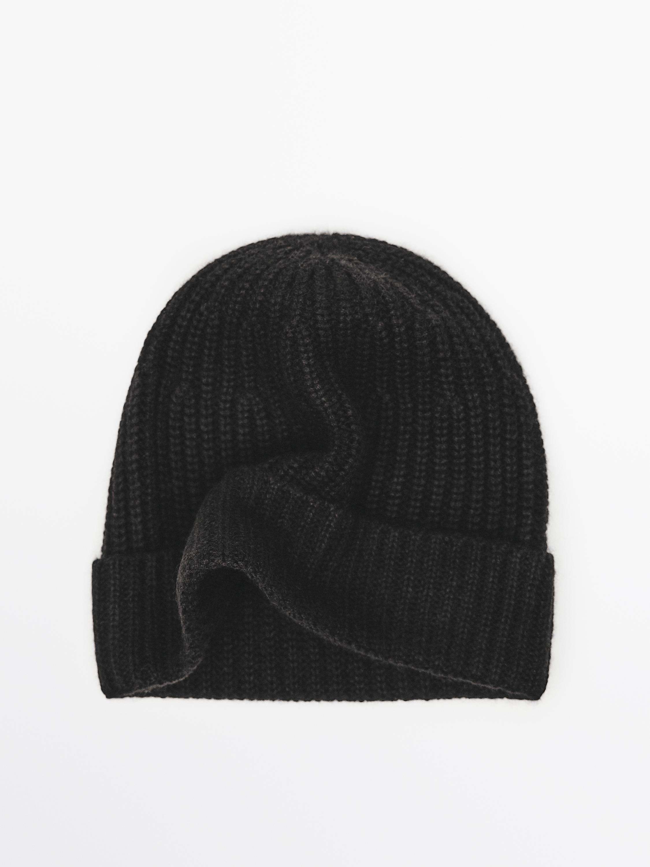 Gorro canalé 100 % caxemira