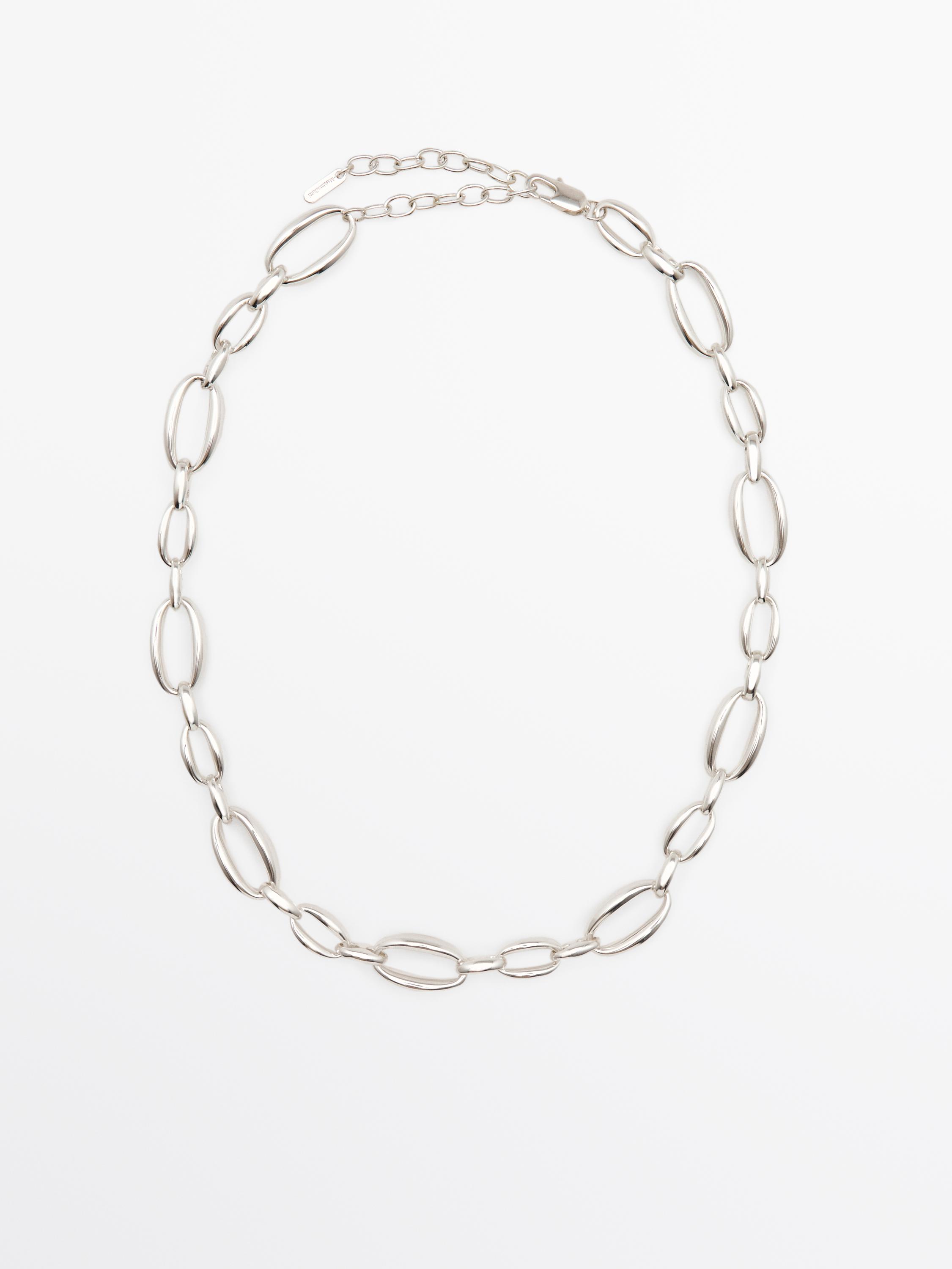 Silver-toned chain link necklace