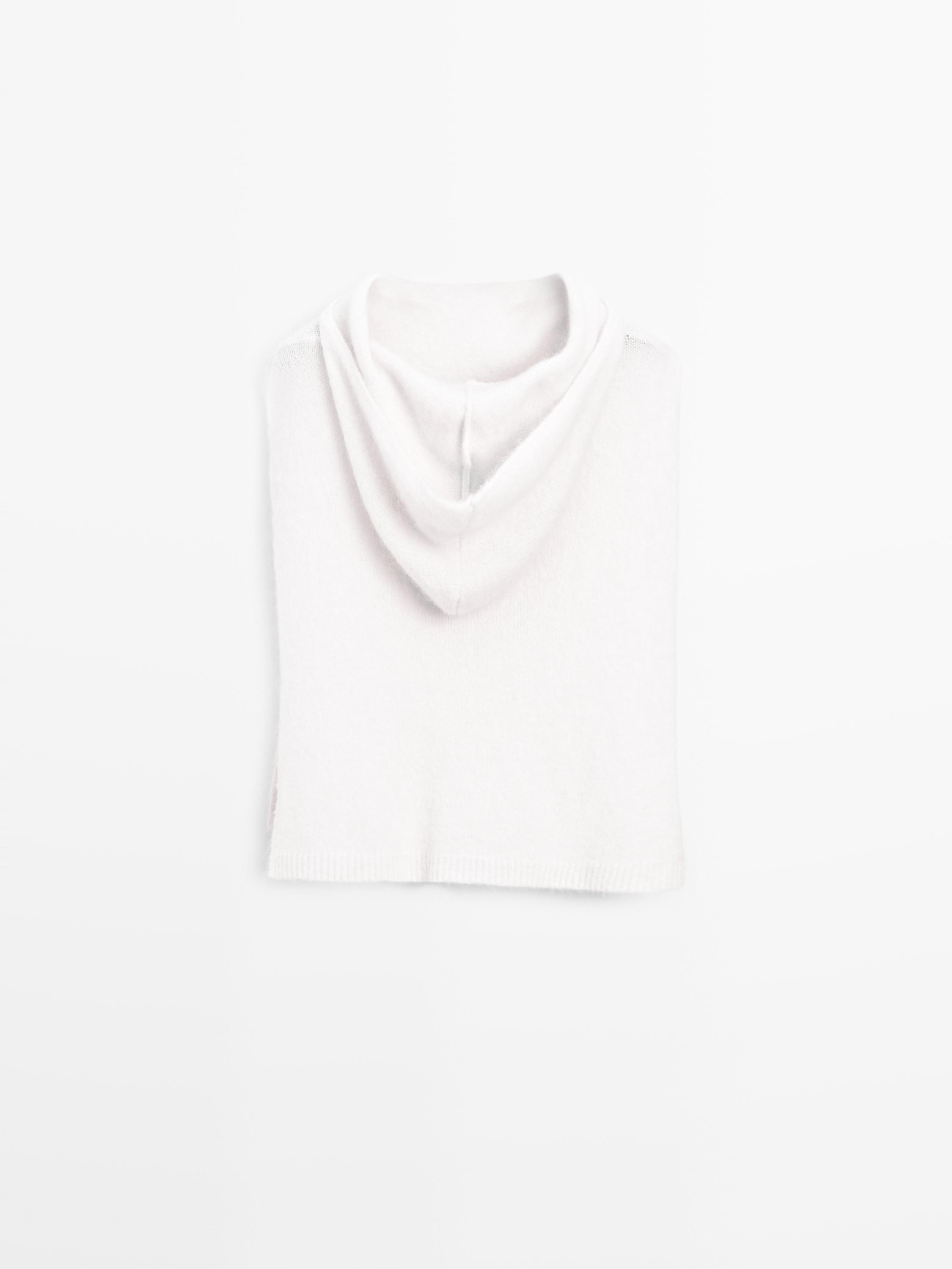 Hooded alpaca blend bib