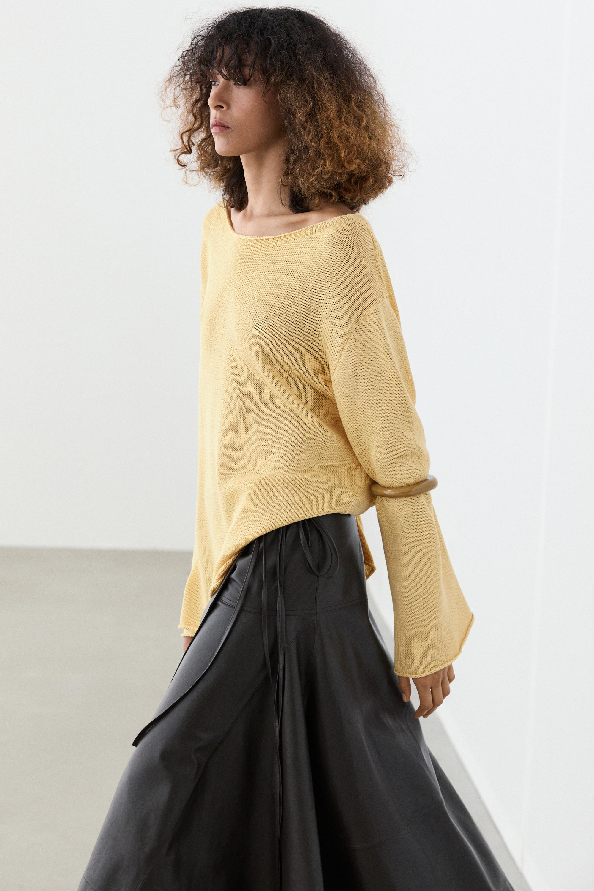 100% mercerised cotton sweater — GOLDEN