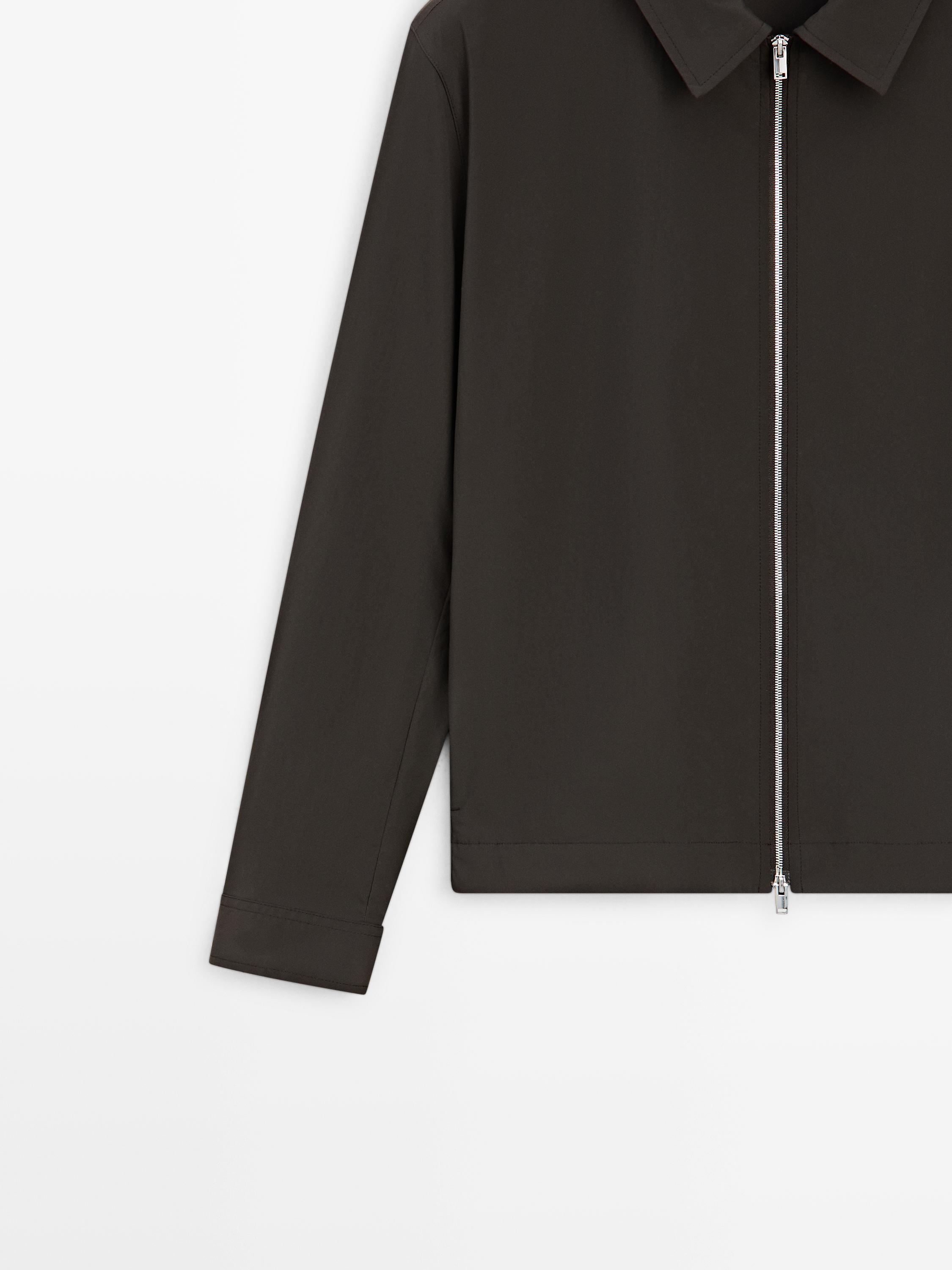 Total look cropped jacket — BROWN