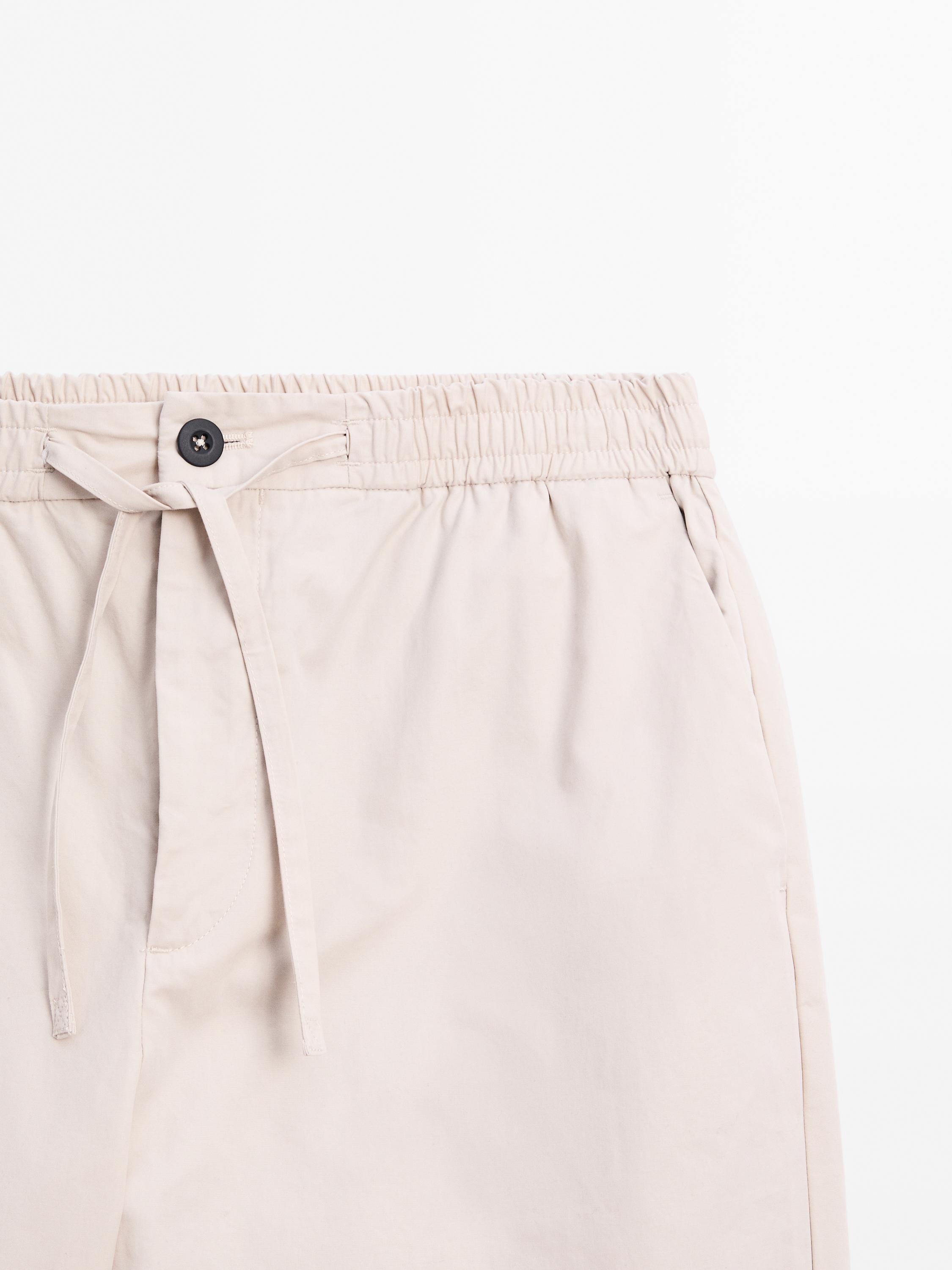 Poplin jogger fit trousers