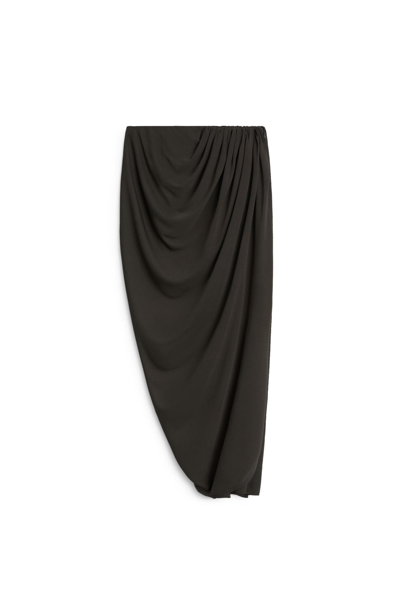 Draped midi skirt - LIMITED EDITION — BROWN