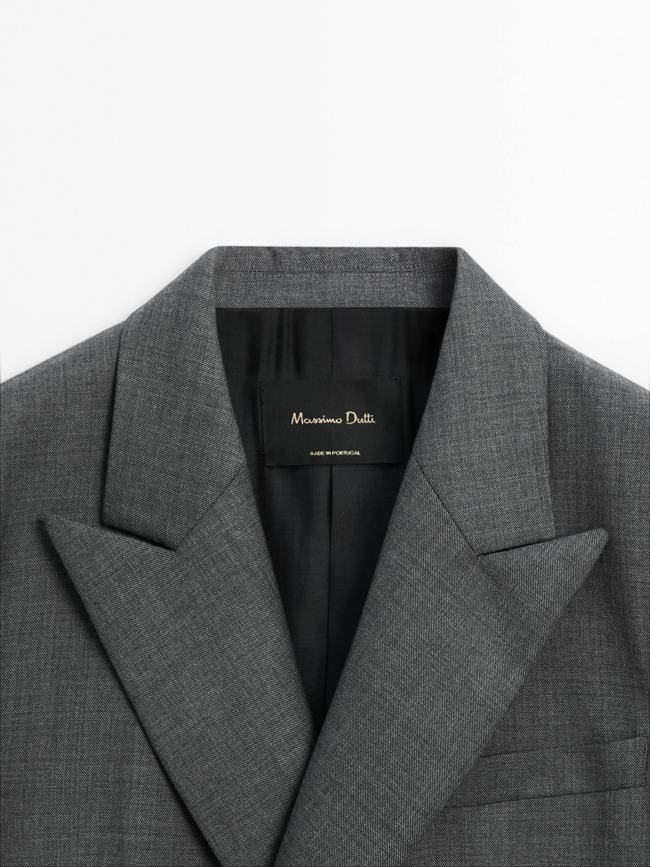 Americana cruzada 100% lana conjunto