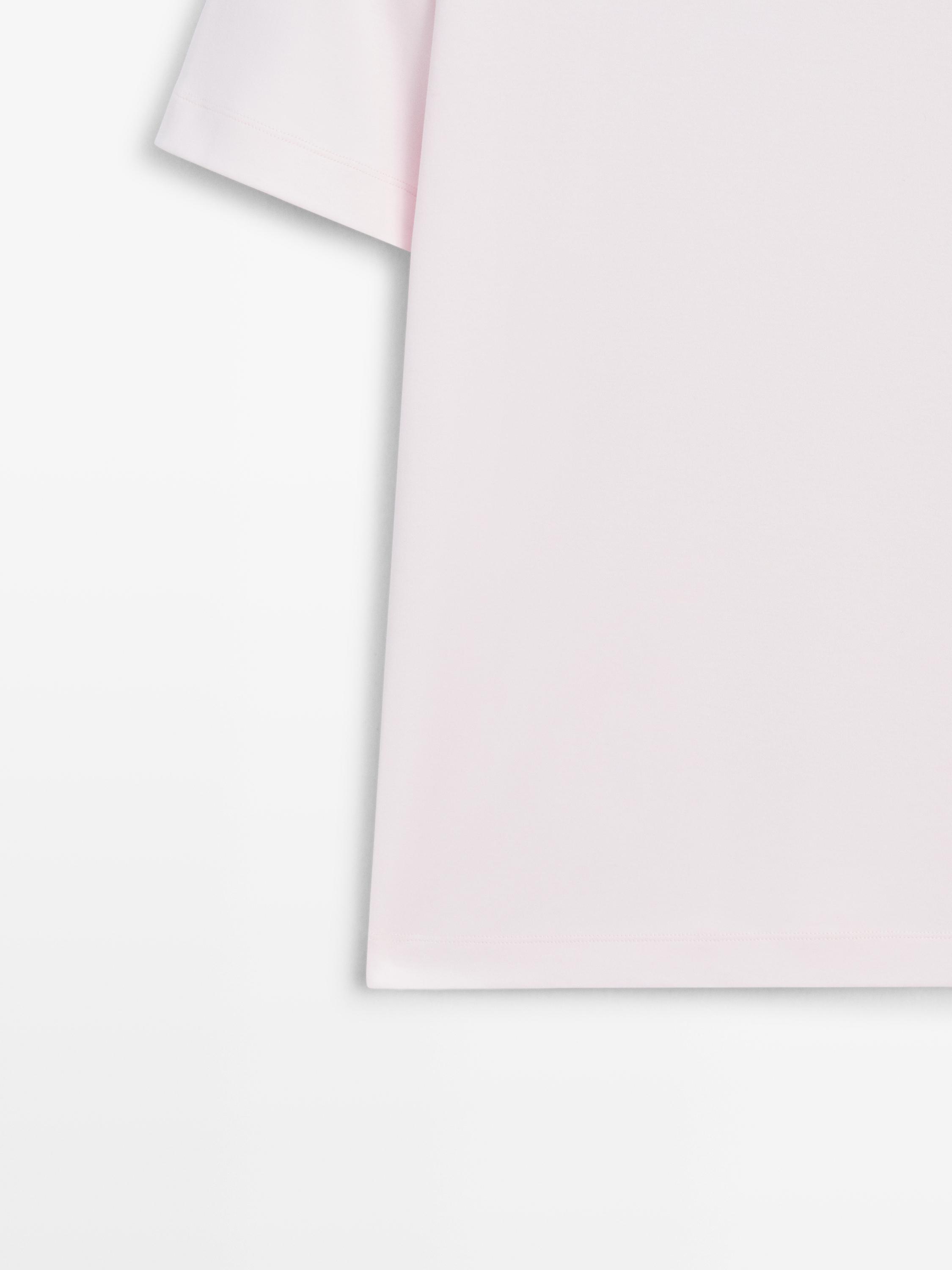100% cotton short-sleeve T-shirt — PINK MARL