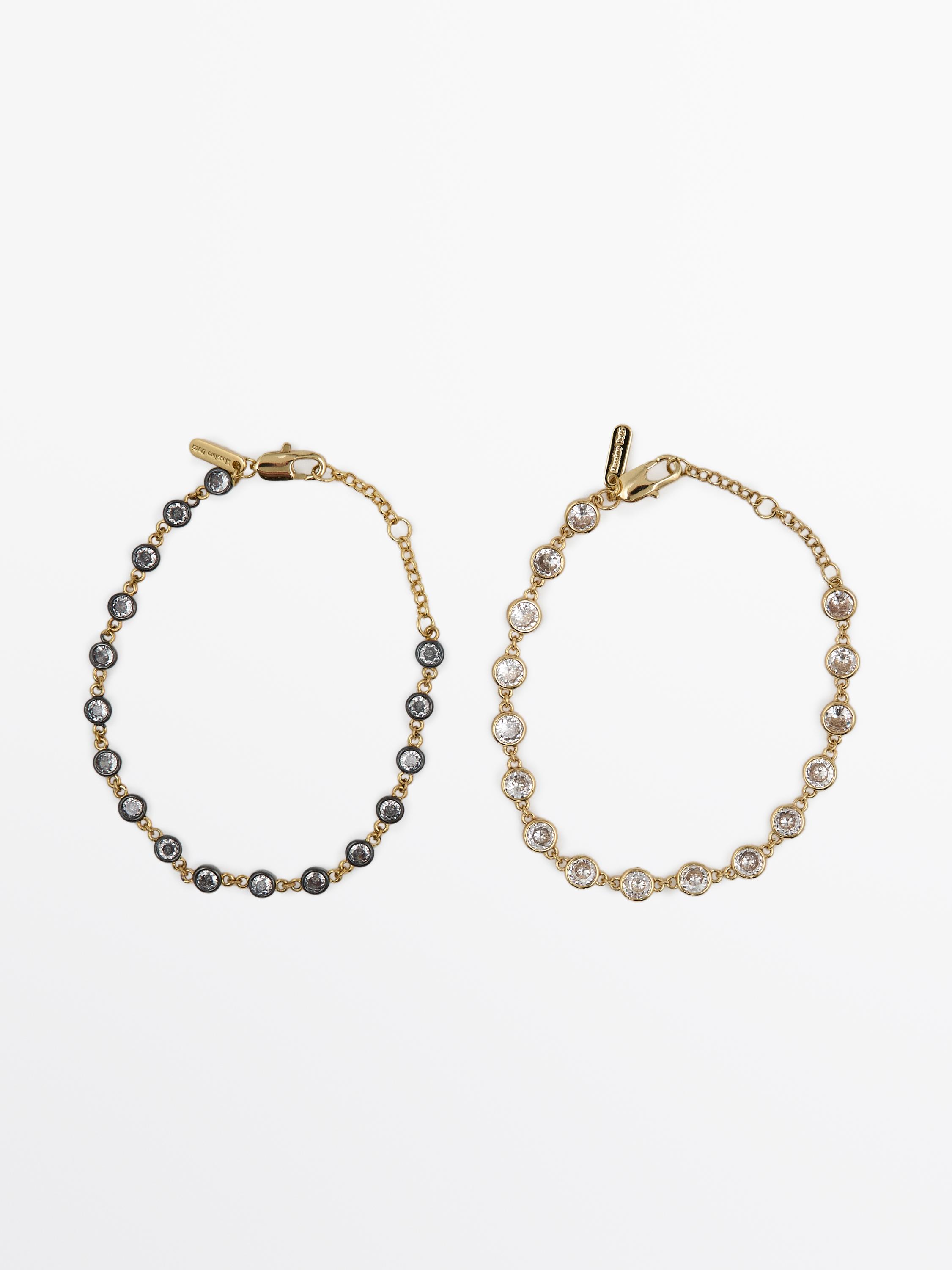 Set 2 pulseras brillos