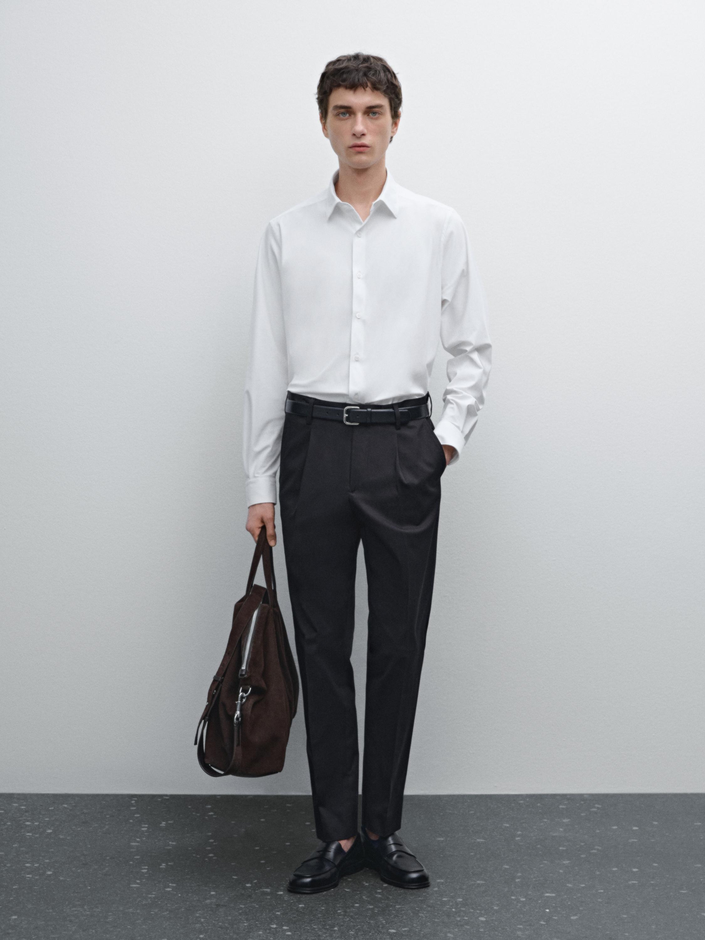Slim fit non-iron shirt