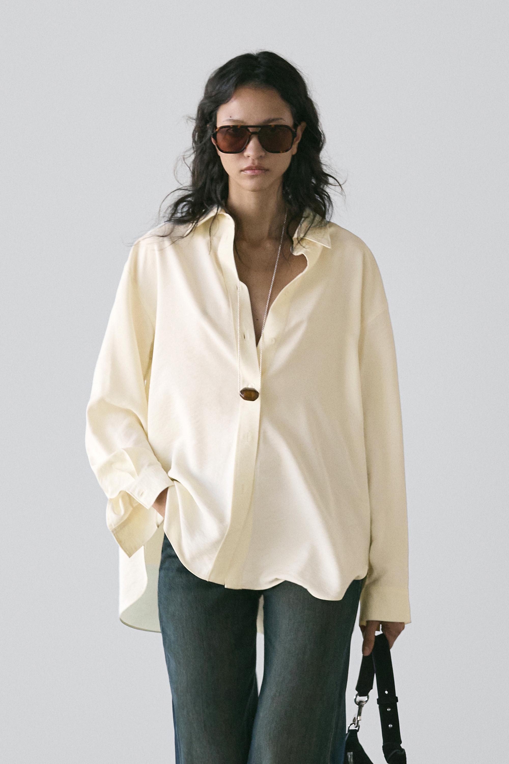 Oversize long sleeve shirt — Off white