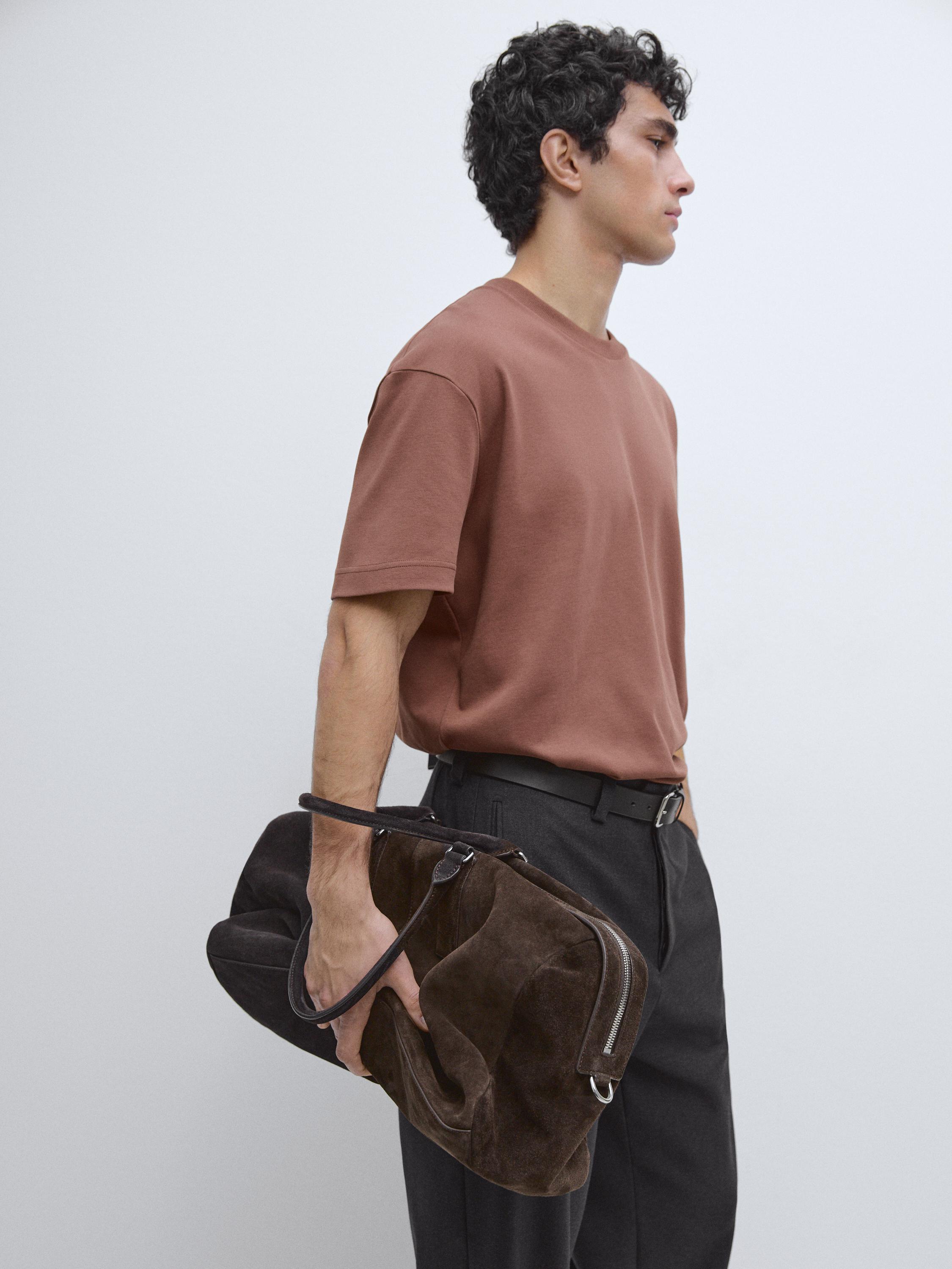 100% cotton short sleeve T-shirt — TERRA-COTTA
