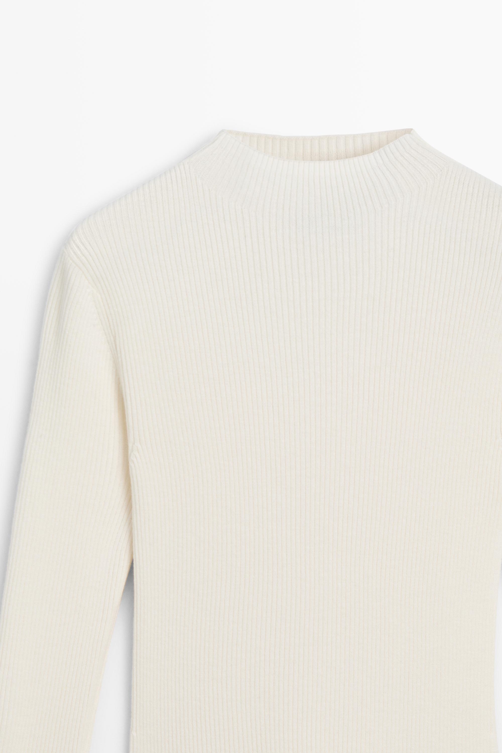 Knit dress with matching detail — CREAM