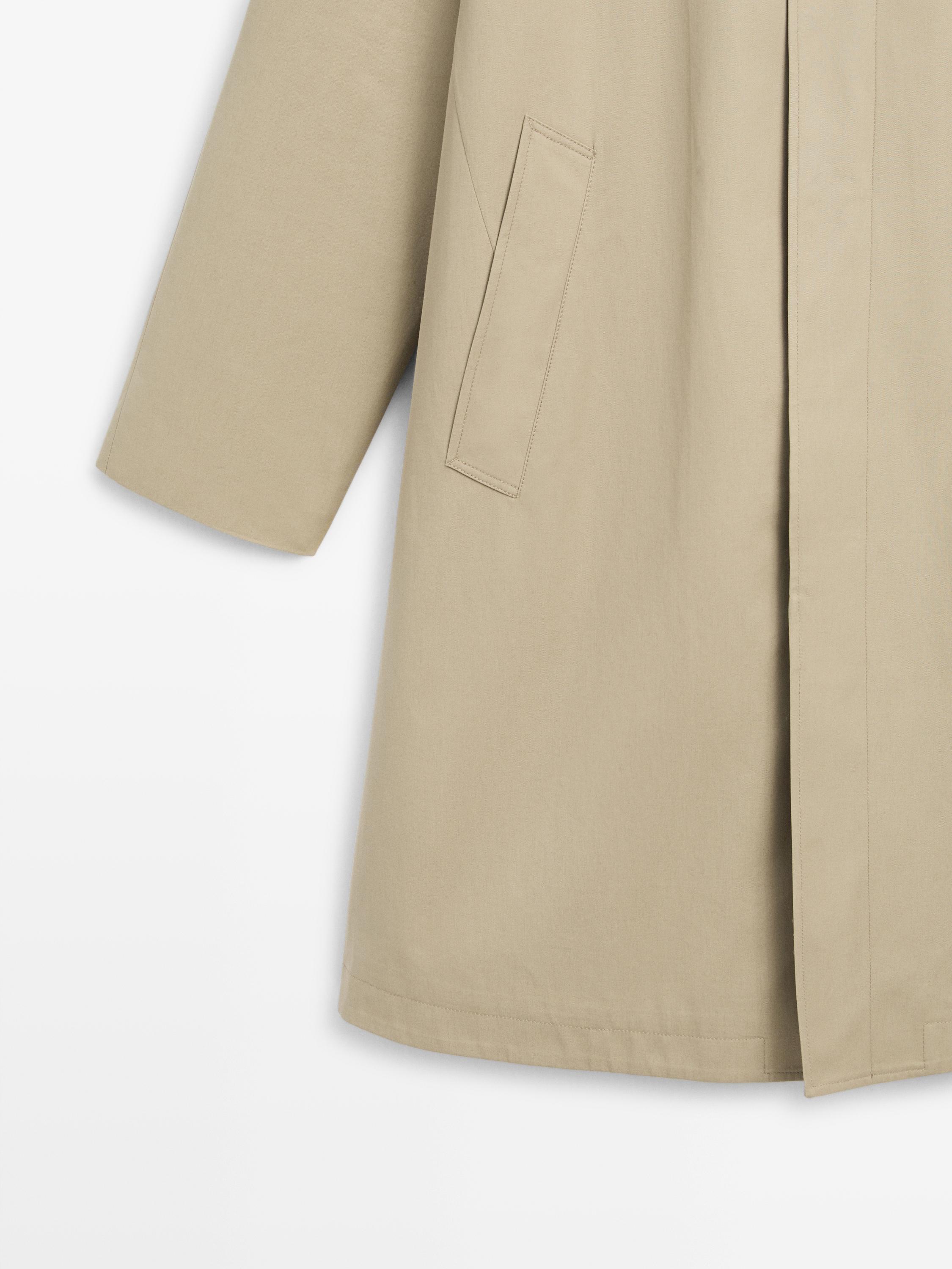 Lightweight cotton trench coat — BEIGE