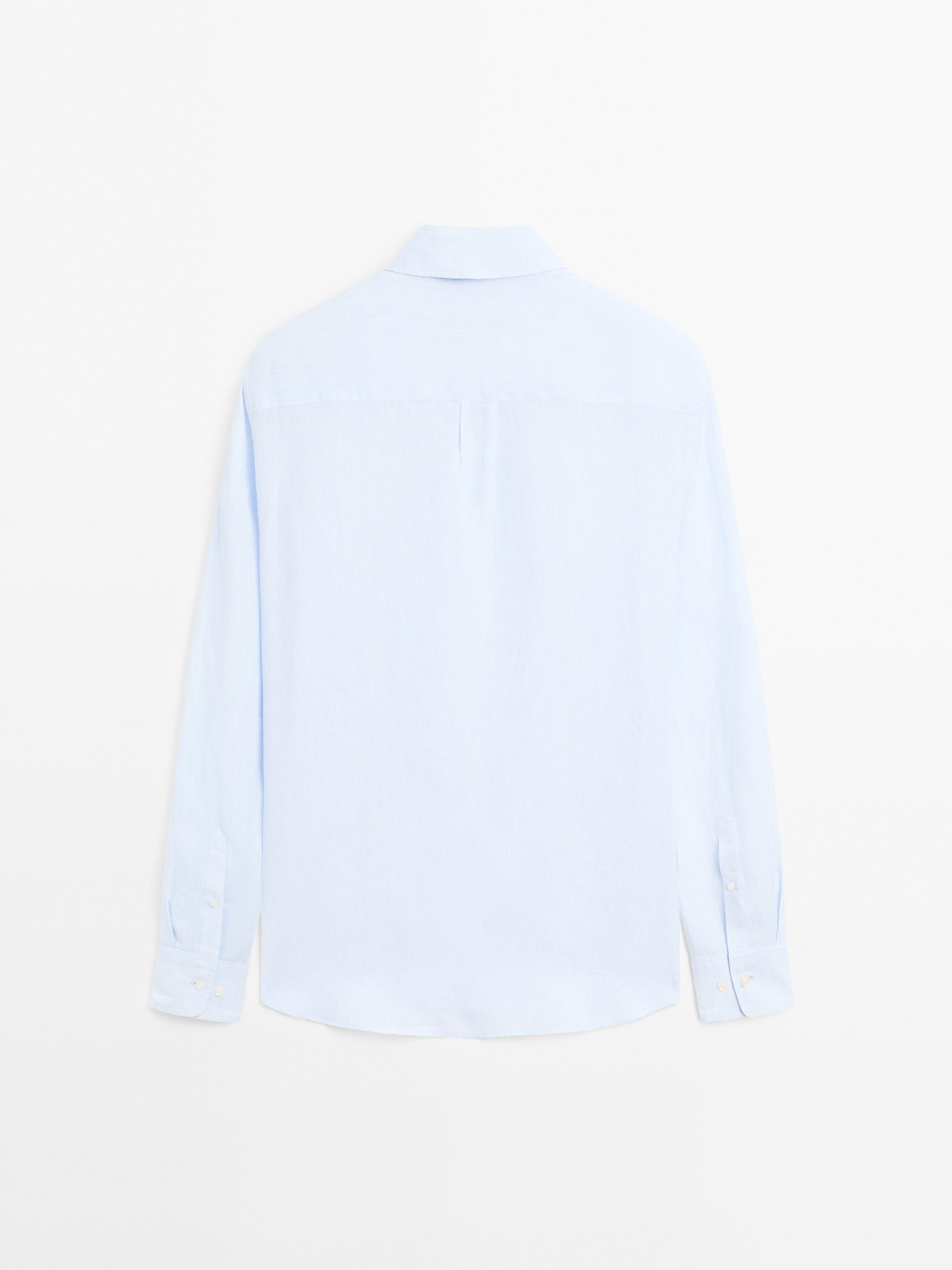 Camicia regular fit 100% lino