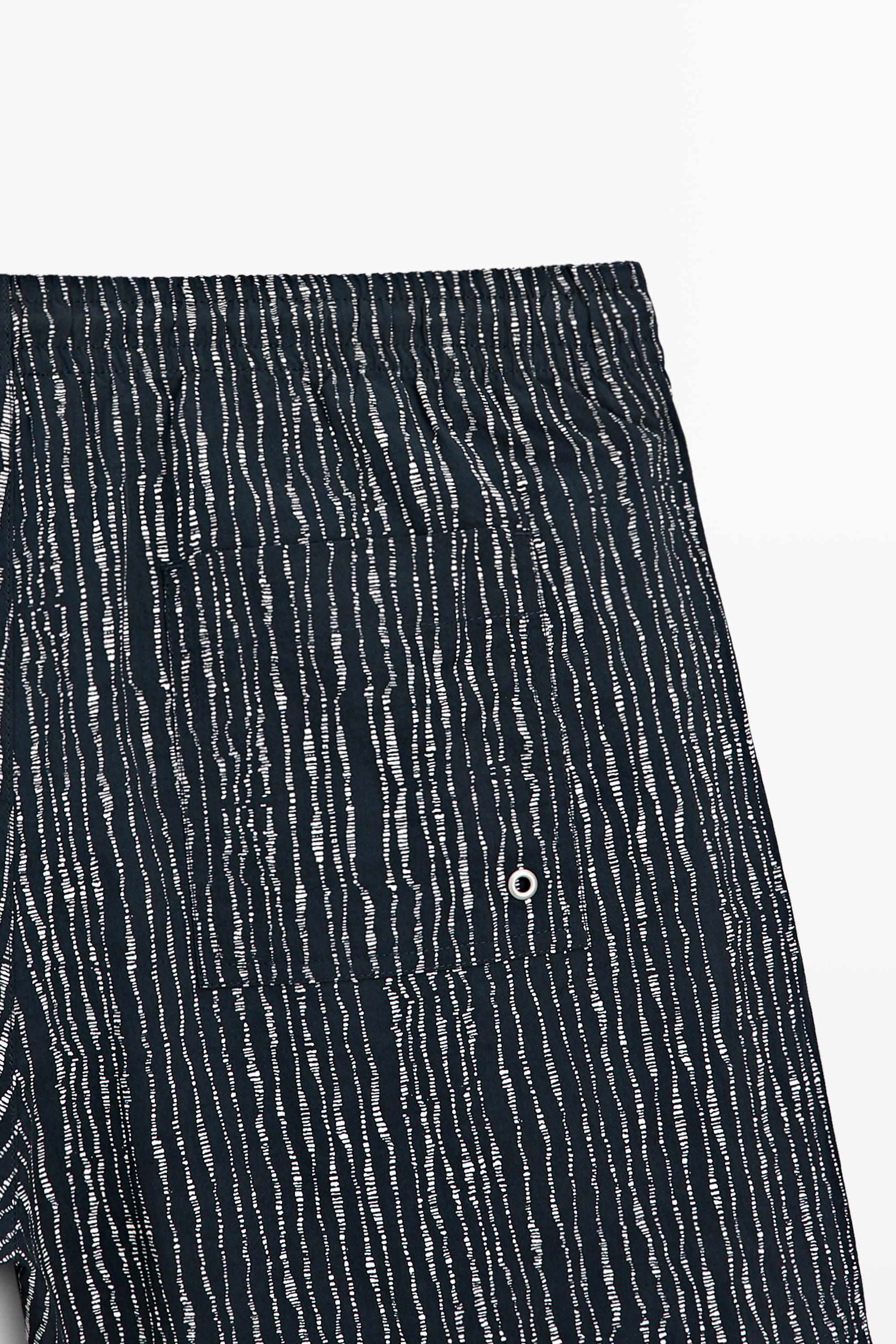 Printed swimming trunks — NAVY BLUE