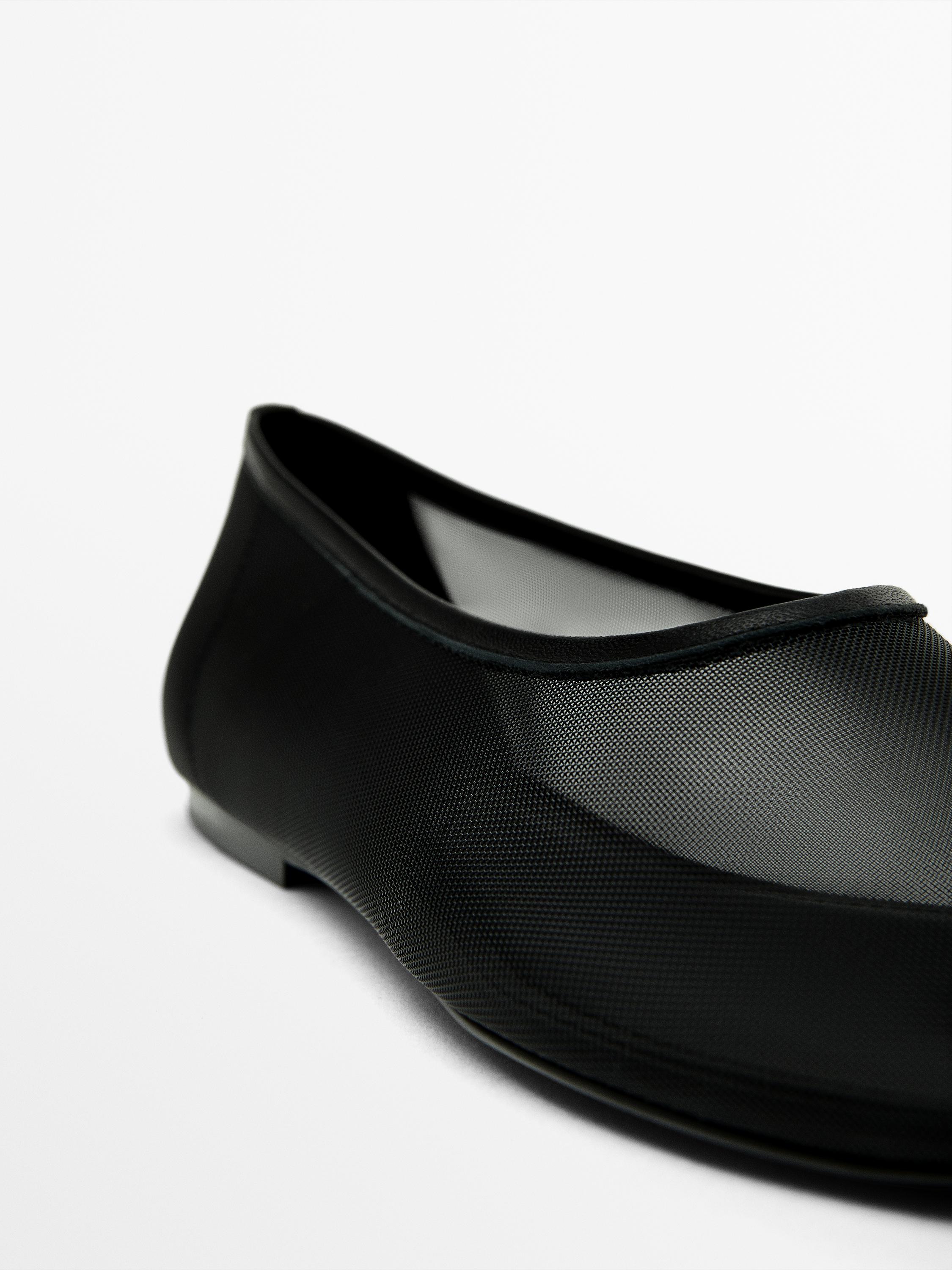 Mesh ballet flats