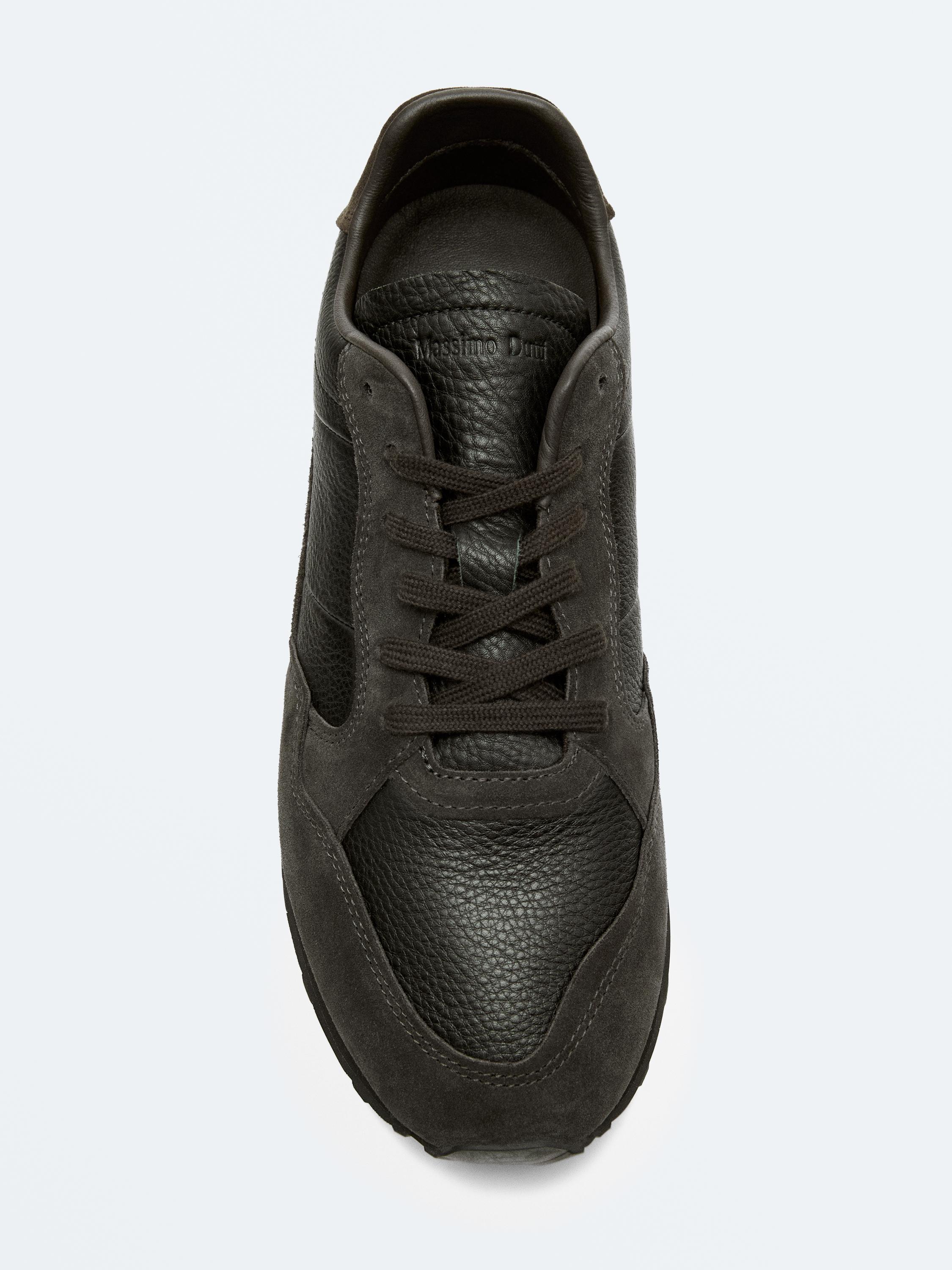Massimo Dutti ブラック フラットシューズ 37 Soft nappa leather trainers · Black · Sneakers | Massimo Dutti
