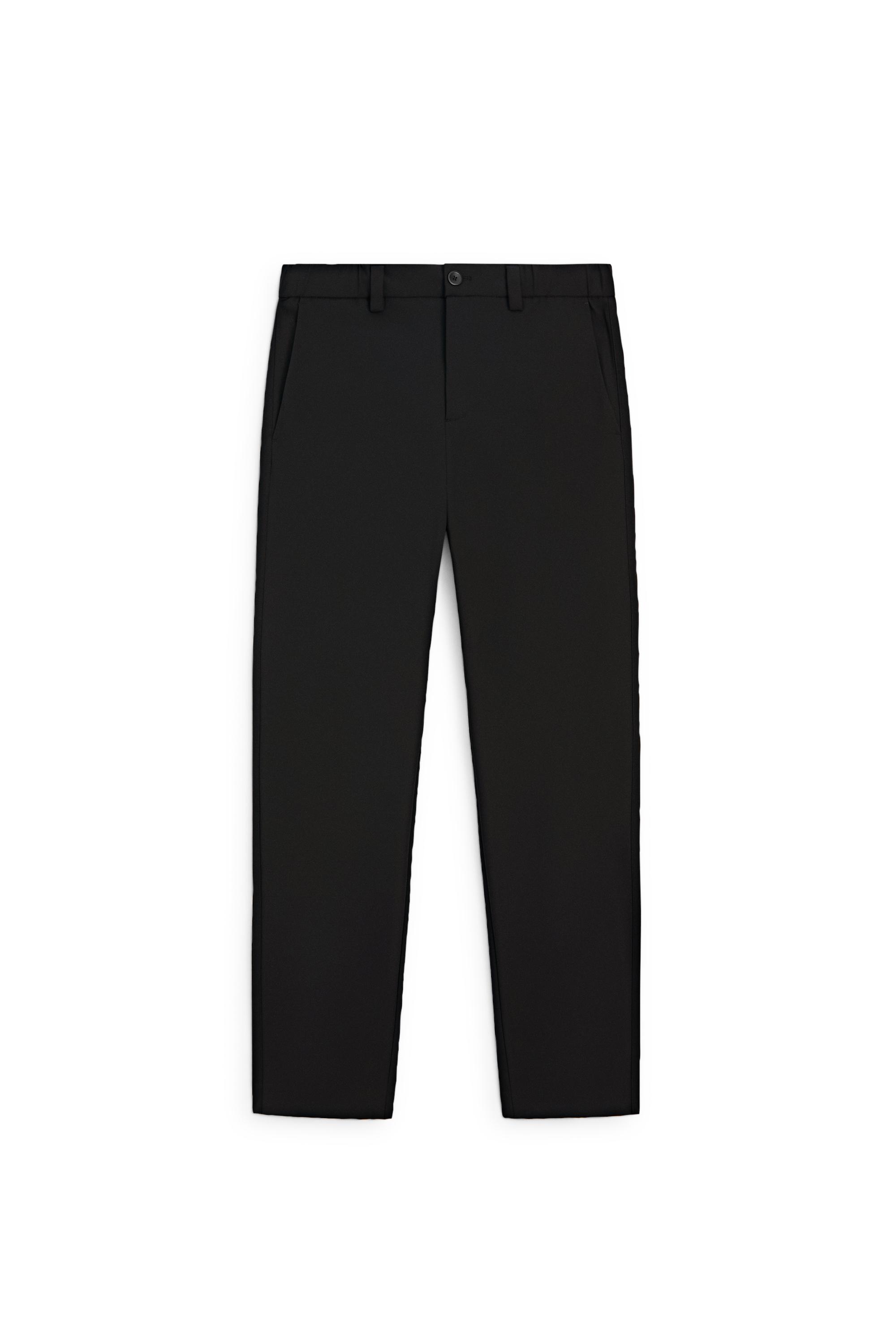 Regular-fit technical pants — BLACK