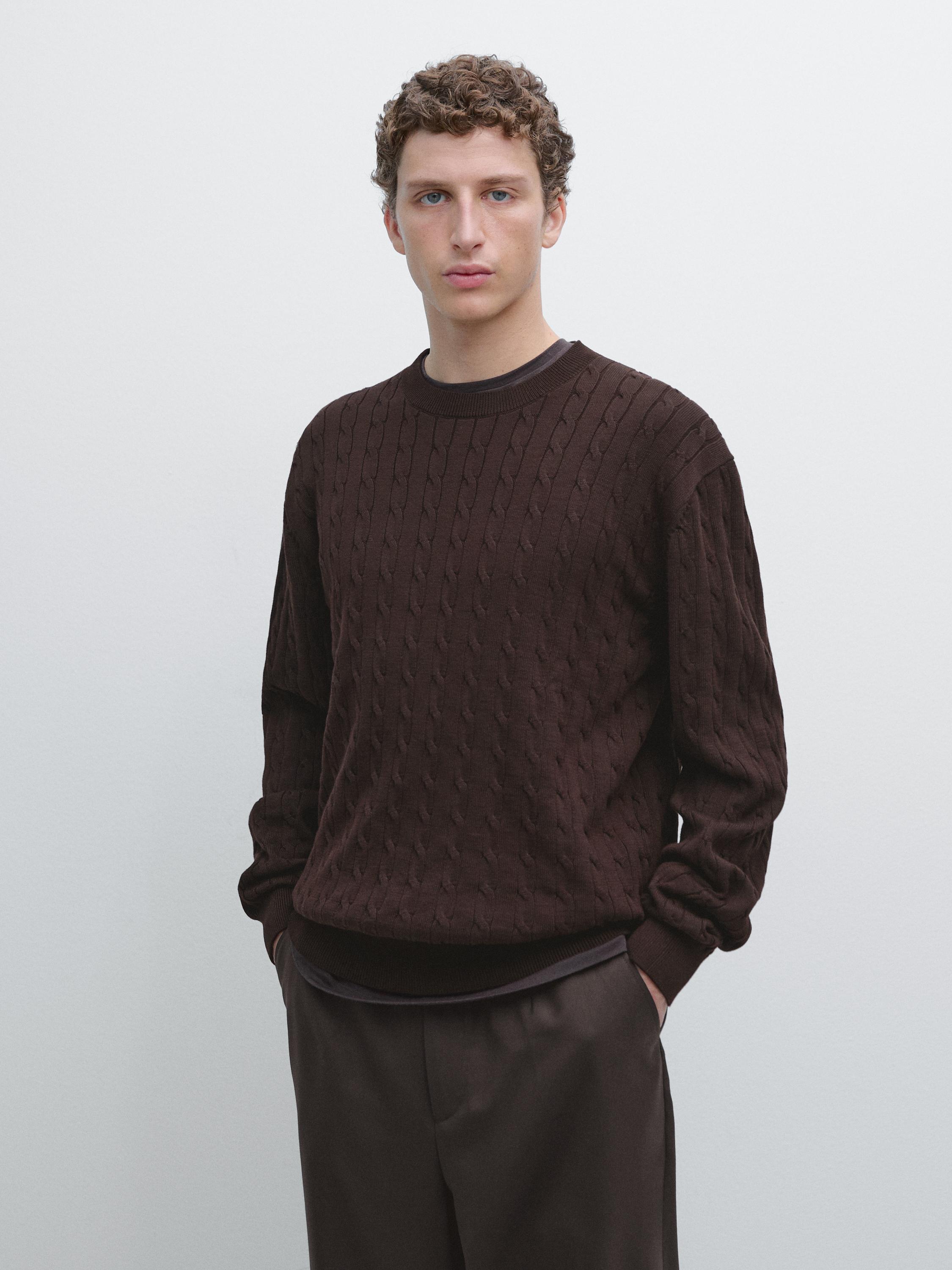 Cotton cable-knit sweater