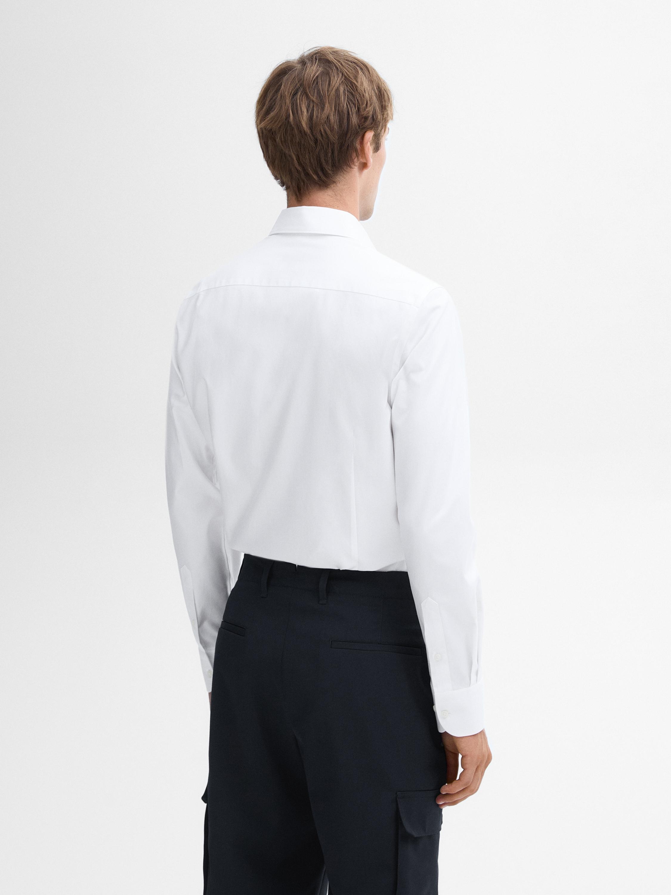 Camisa slim fit 100% algodão