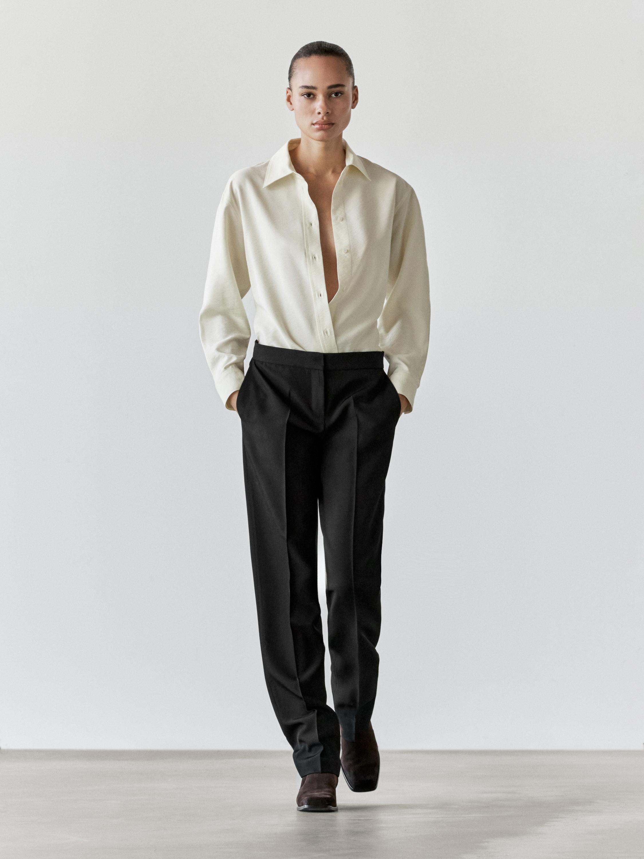 Crepe suit trousers