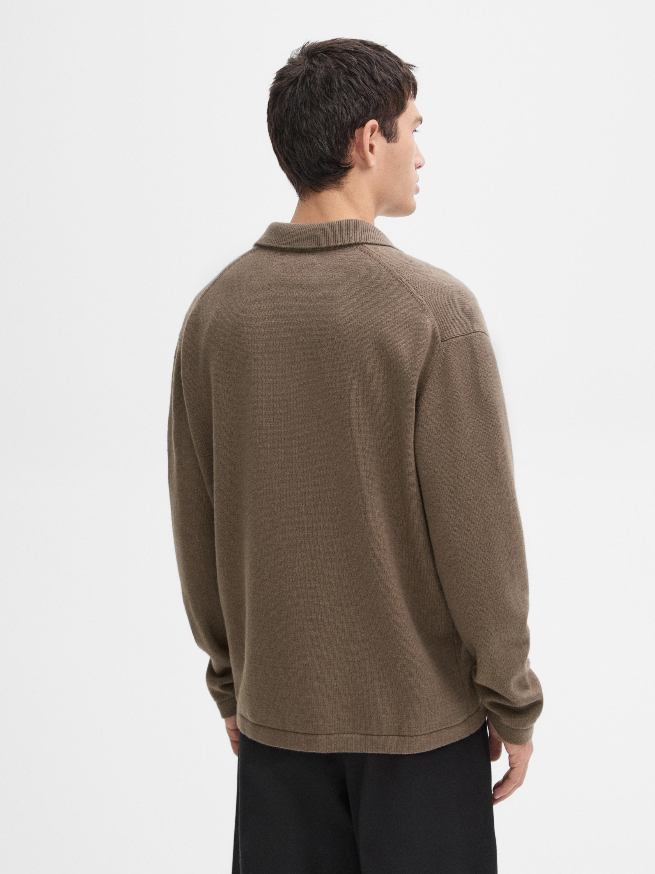 Cárdigan punto solapa con lana