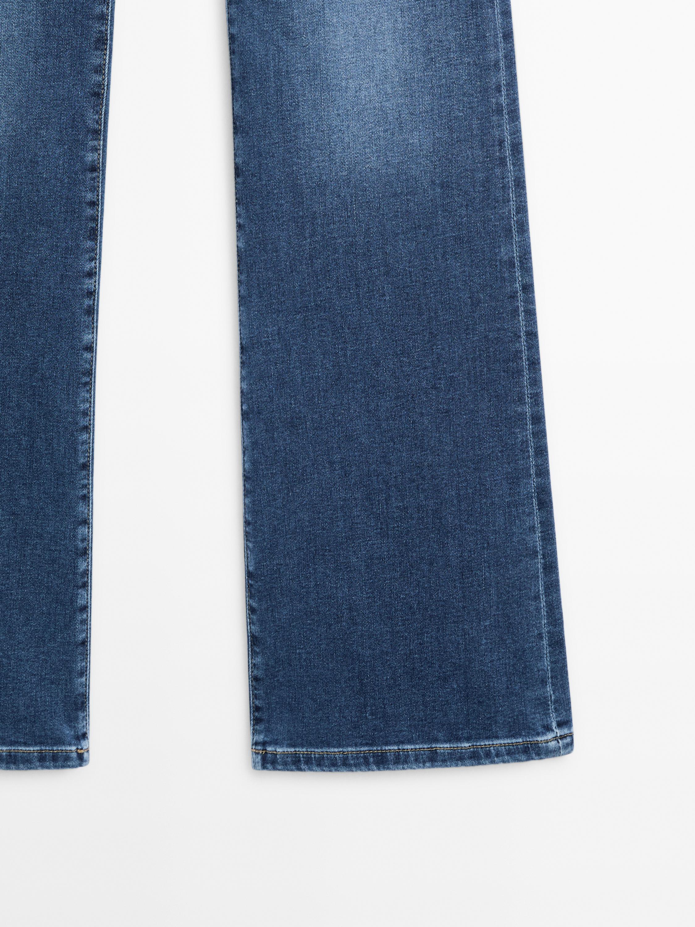 High-waist skinny flared jeans