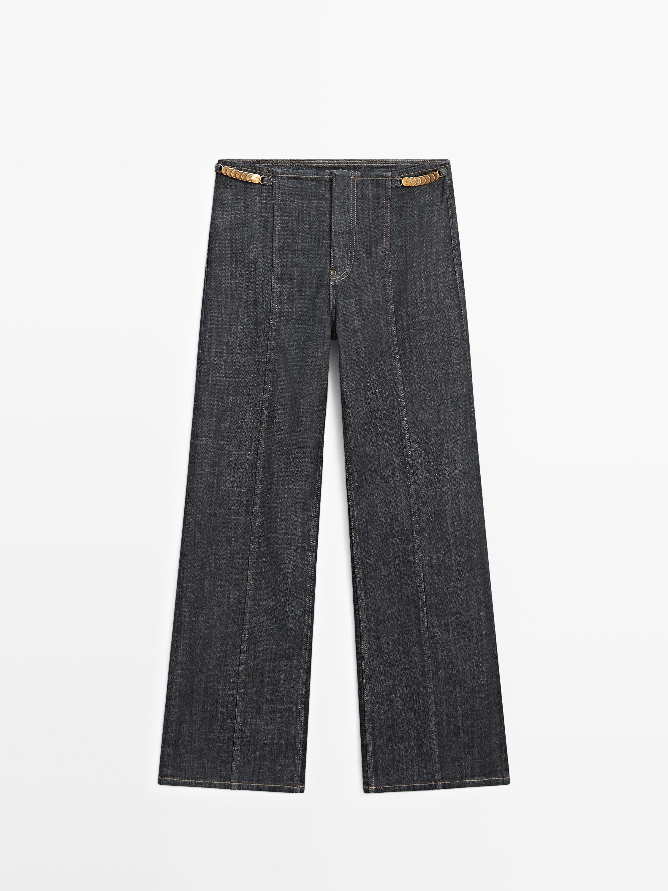 High-waist wide-leg jeans