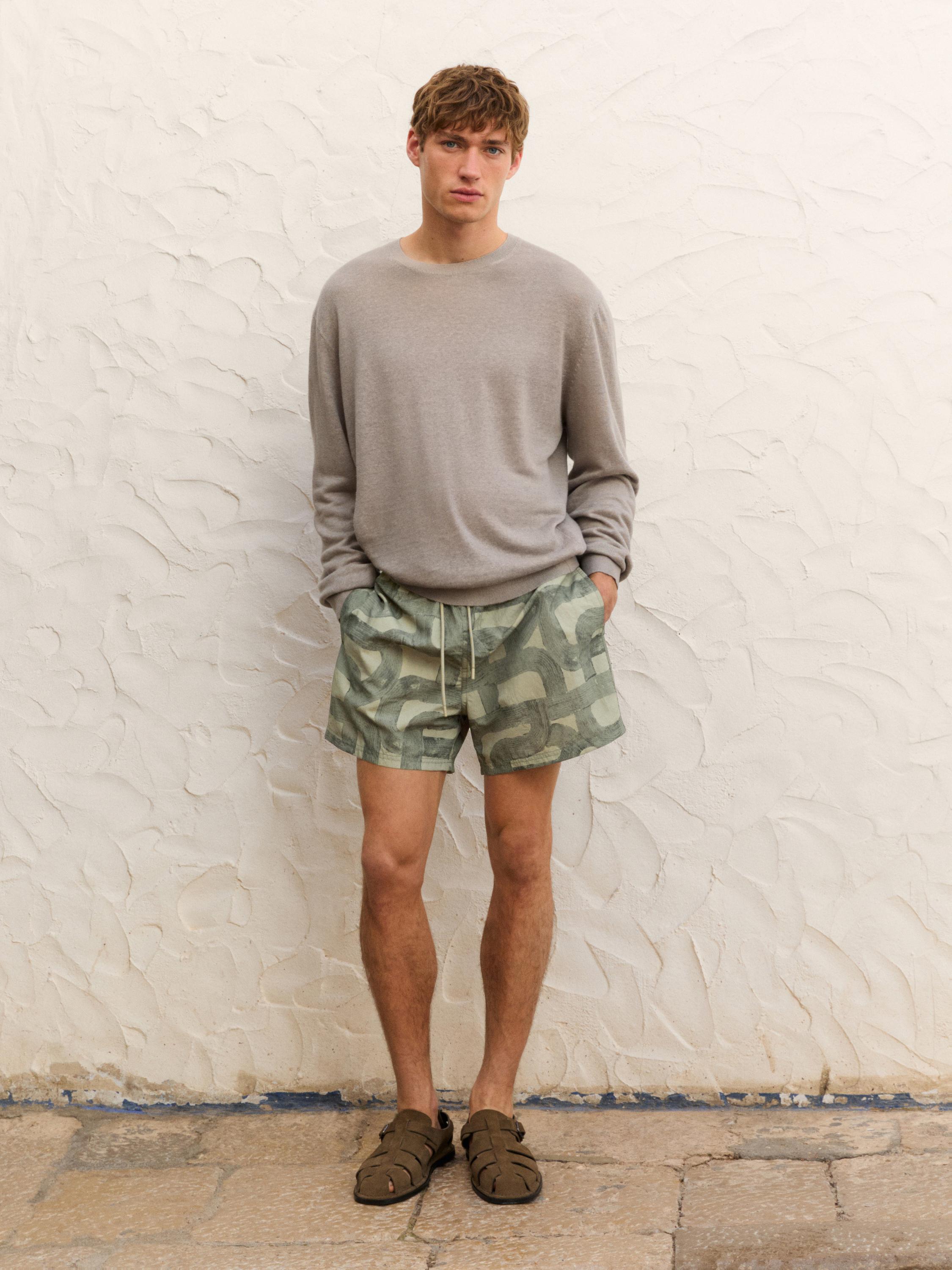 Printed swimming trunks