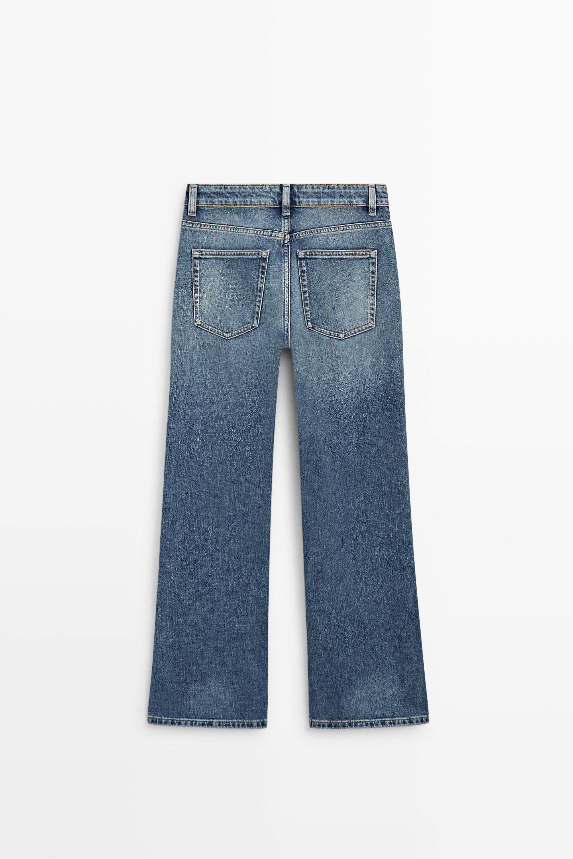 High-waist boot-cut jeans — Light Blue