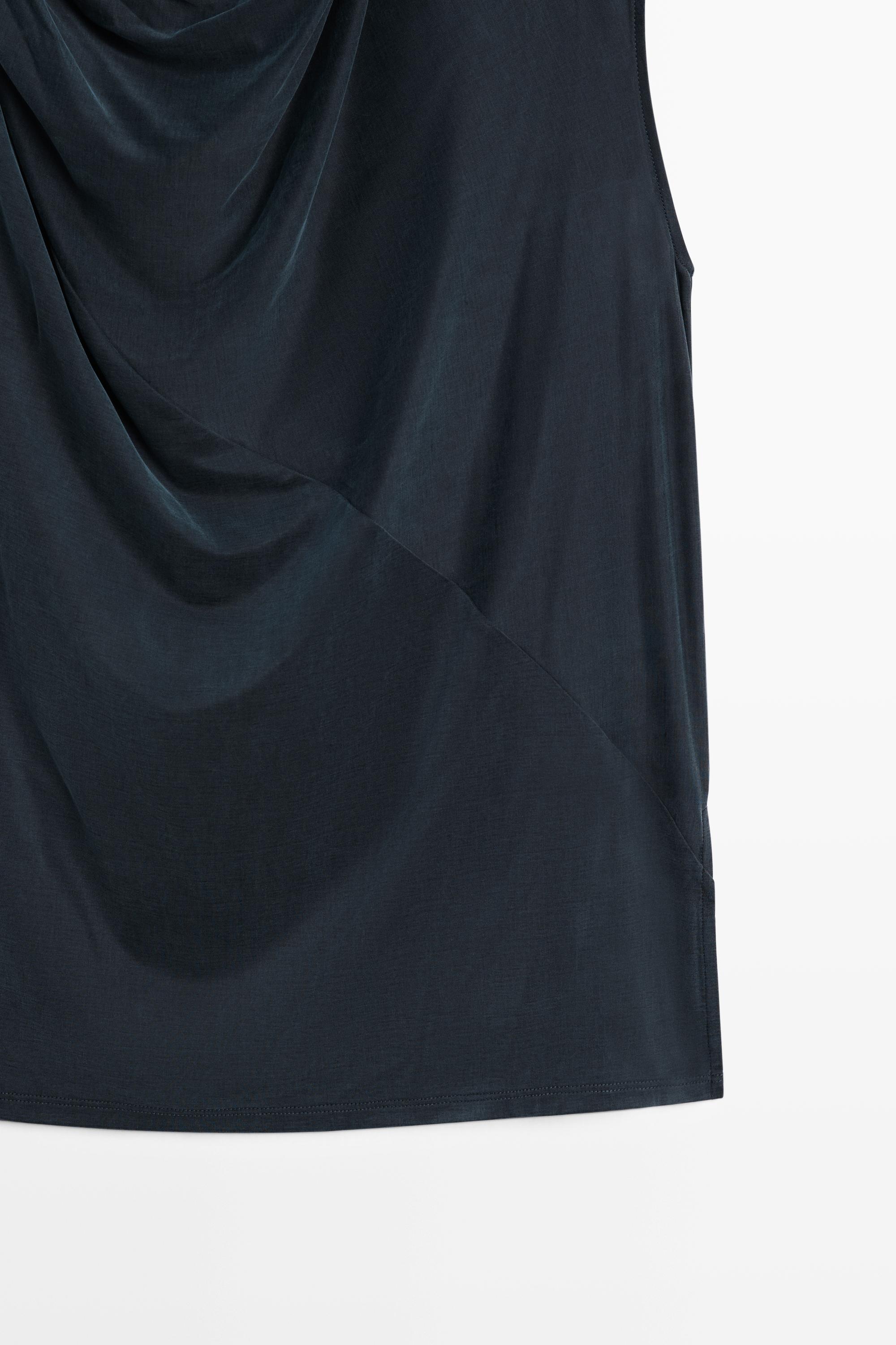 Draped back-tie top - STUDIO — BLUE