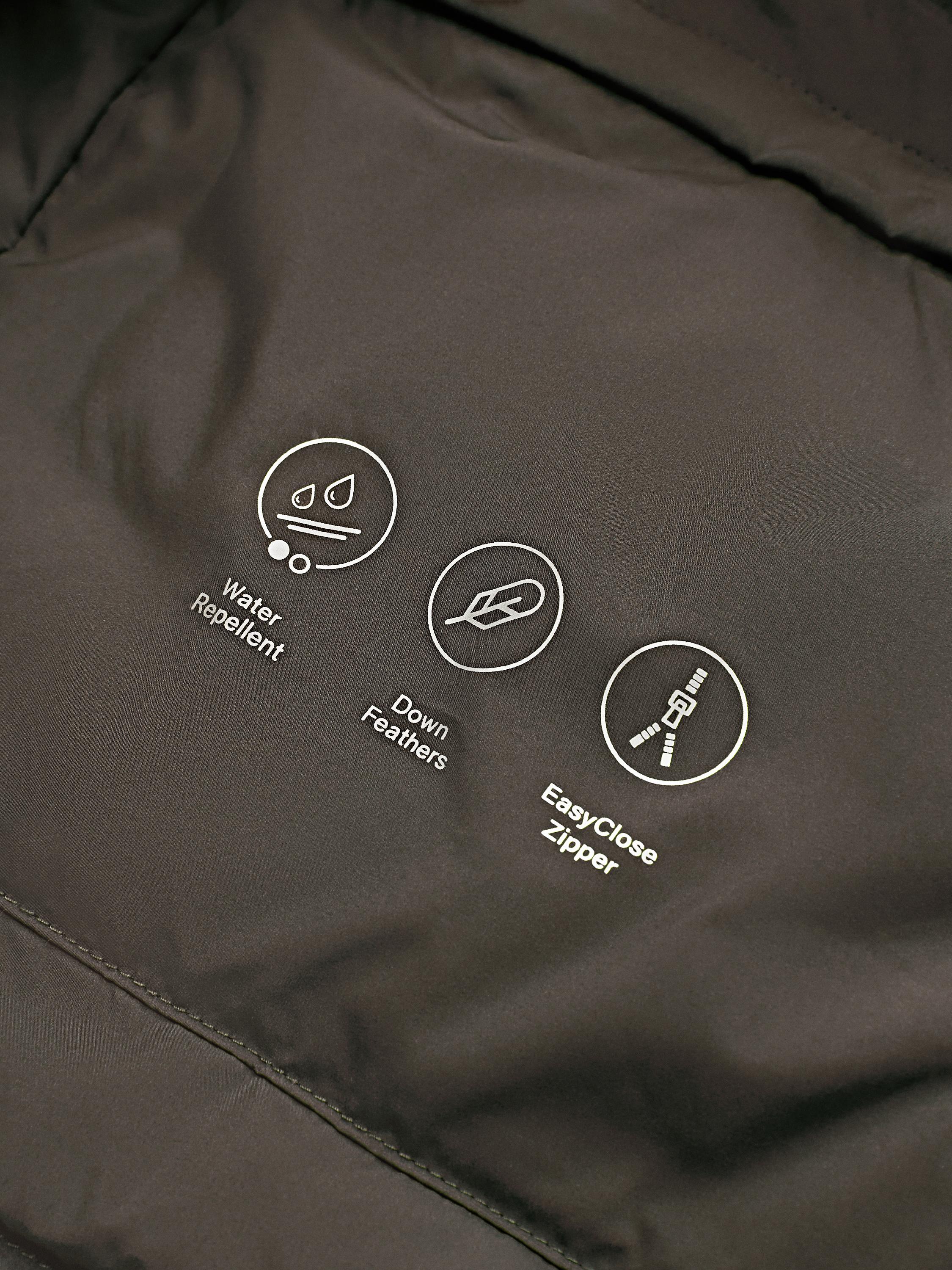Water-repellent extra lightweight puffer gilet — Chocolate