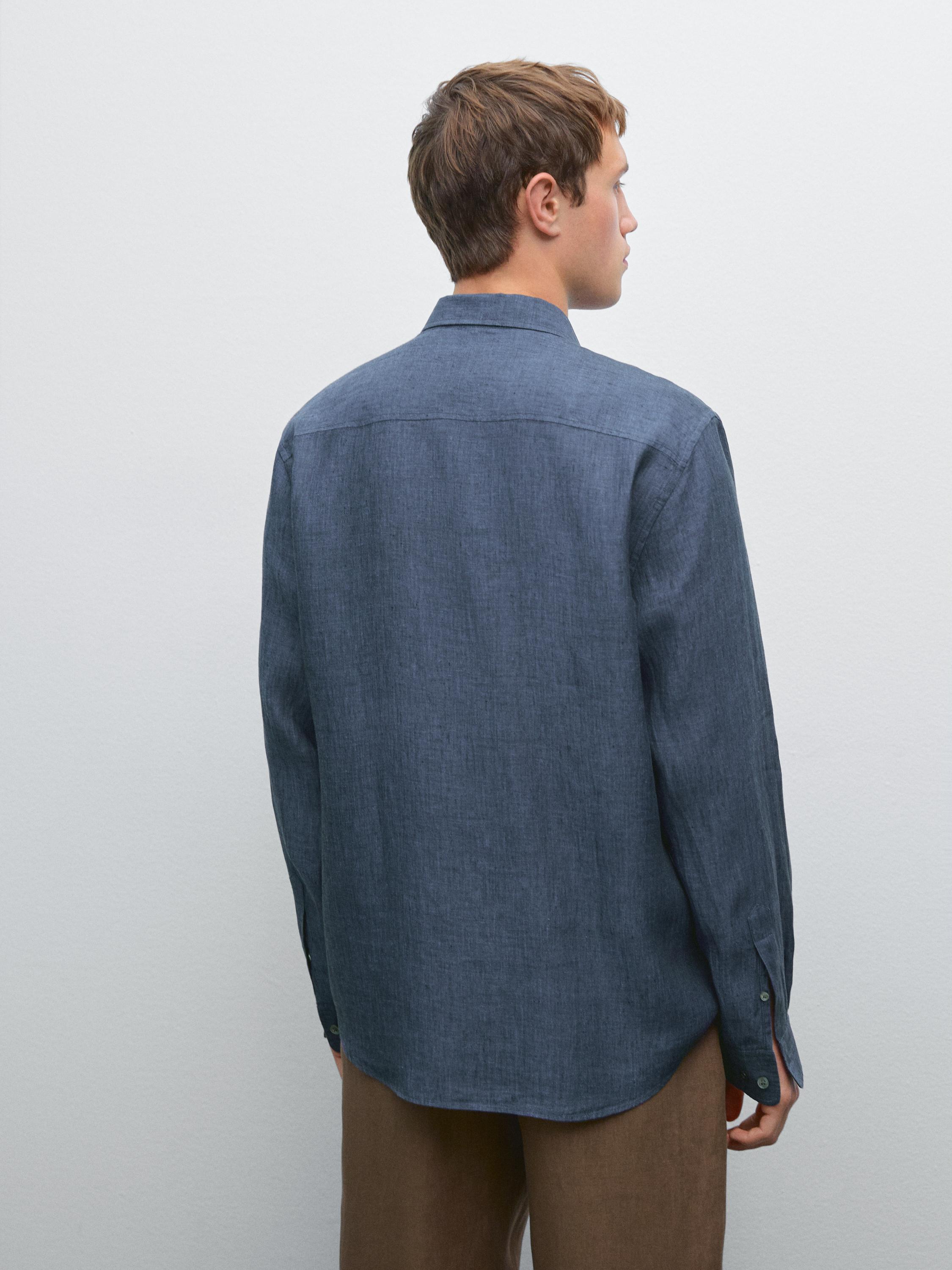 100% linen regular fit shirt