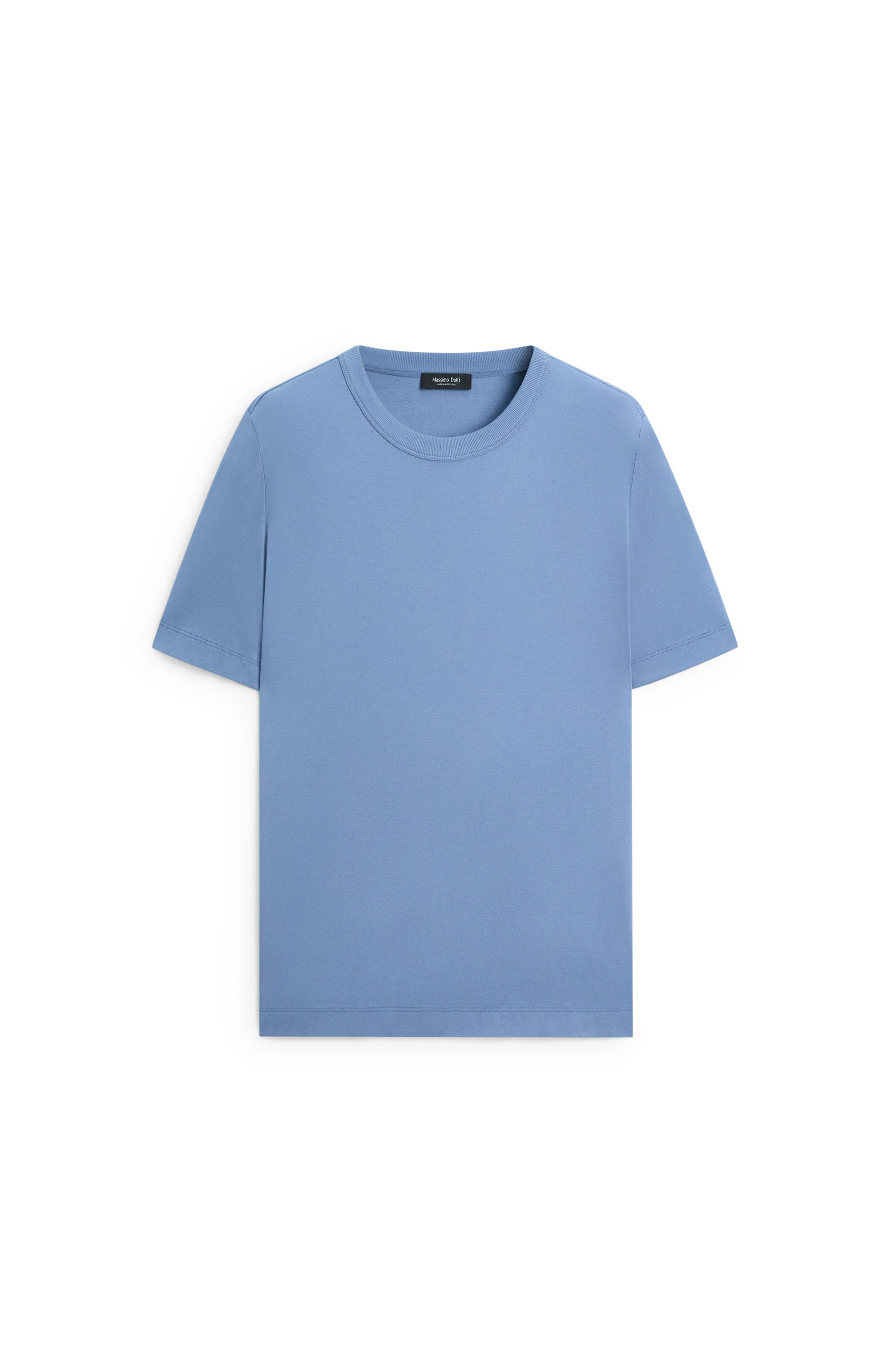 100% cotton short-sleeve T-shirt — MEDIUM BLUE