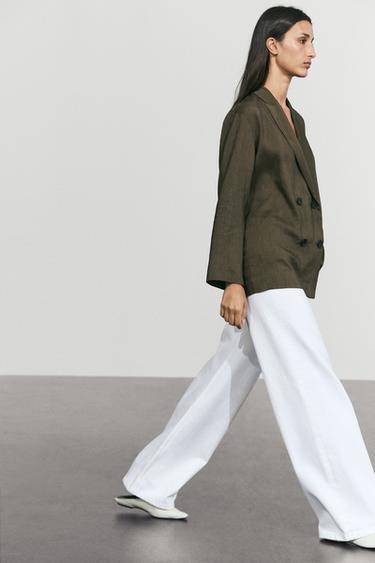 Fluid total-look blazer — DARK KHAKI 5