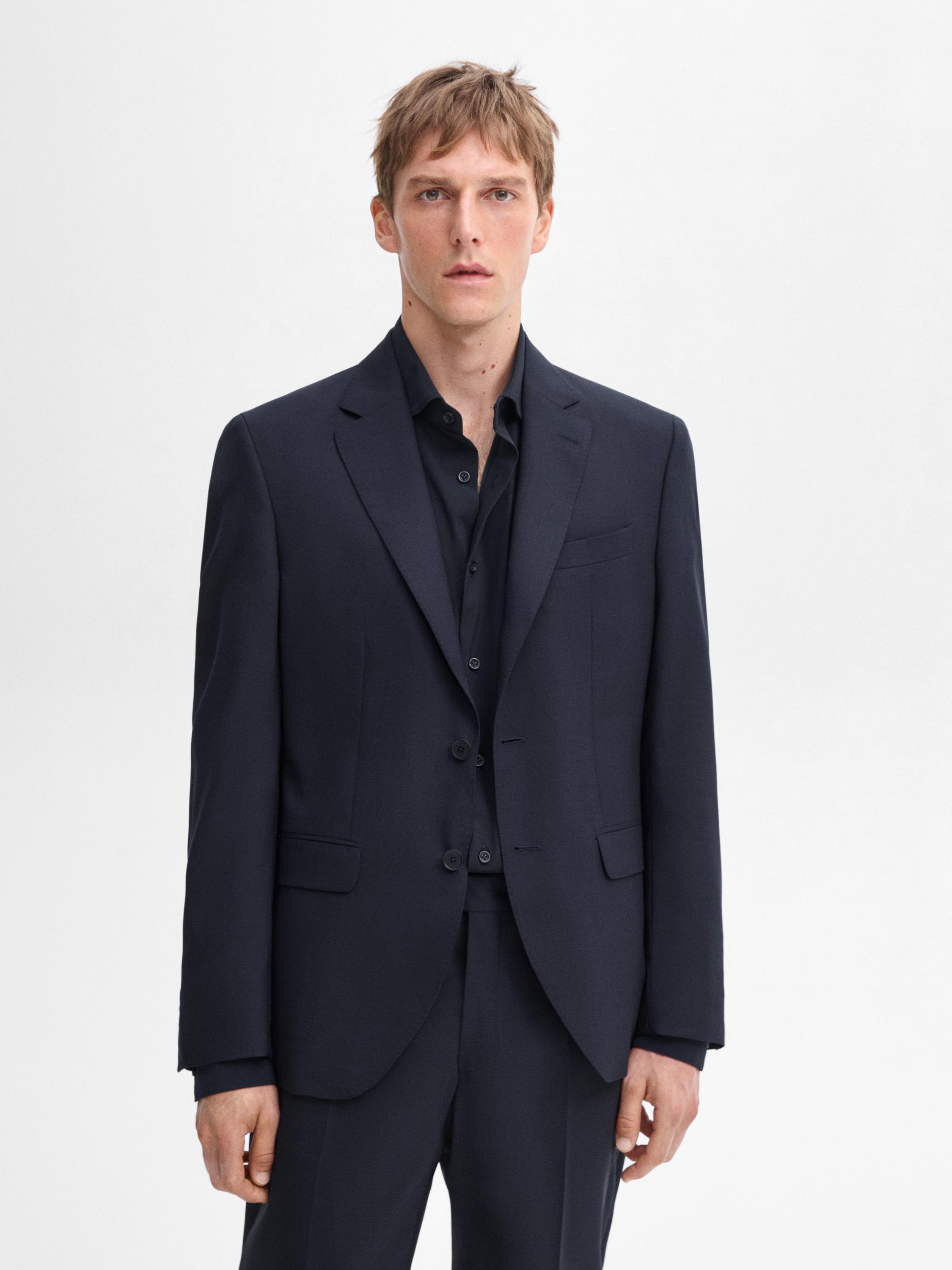 Veste de costume faux-uni 100 % laine