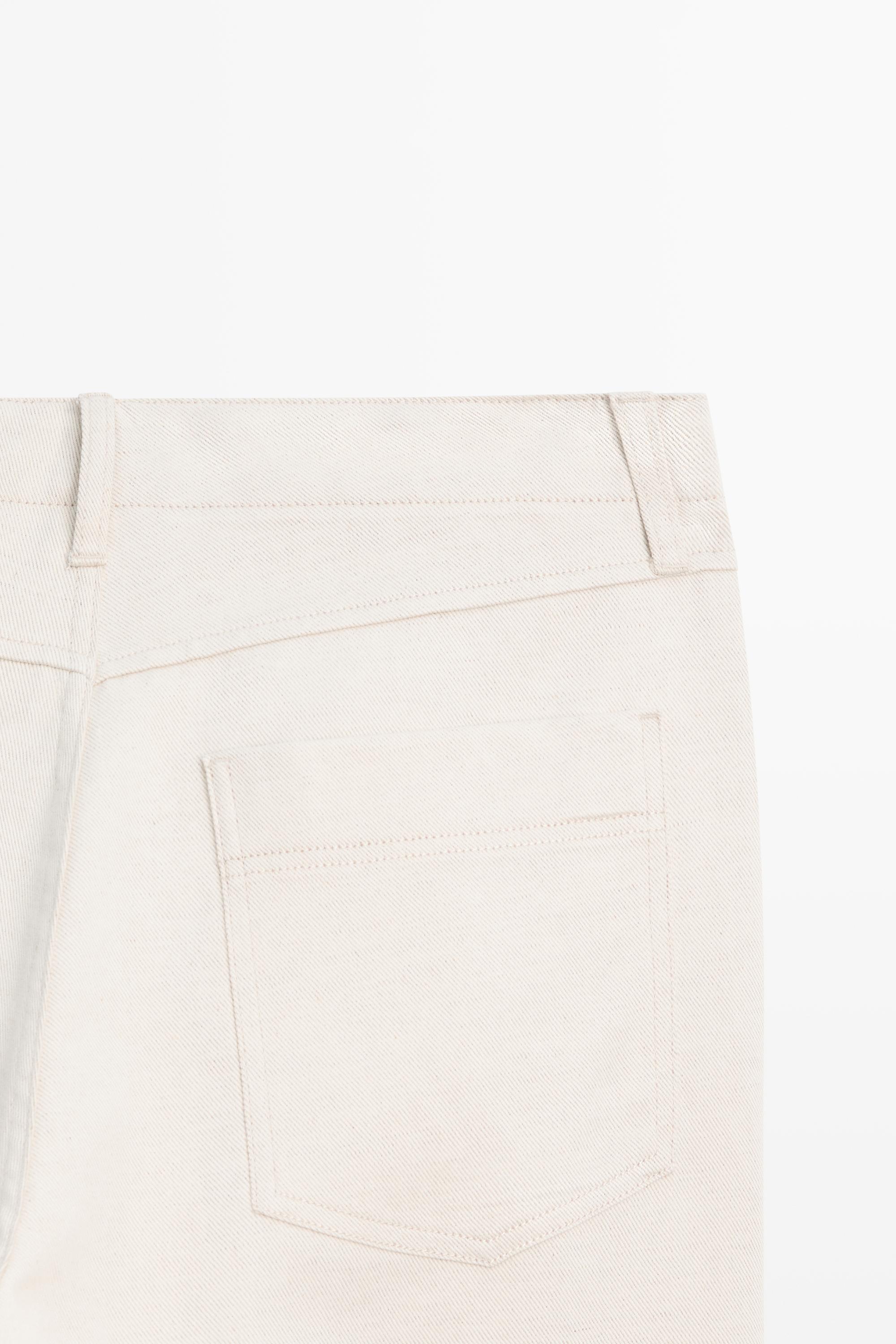 Cotton and linen tapered fit jeans — CREAM