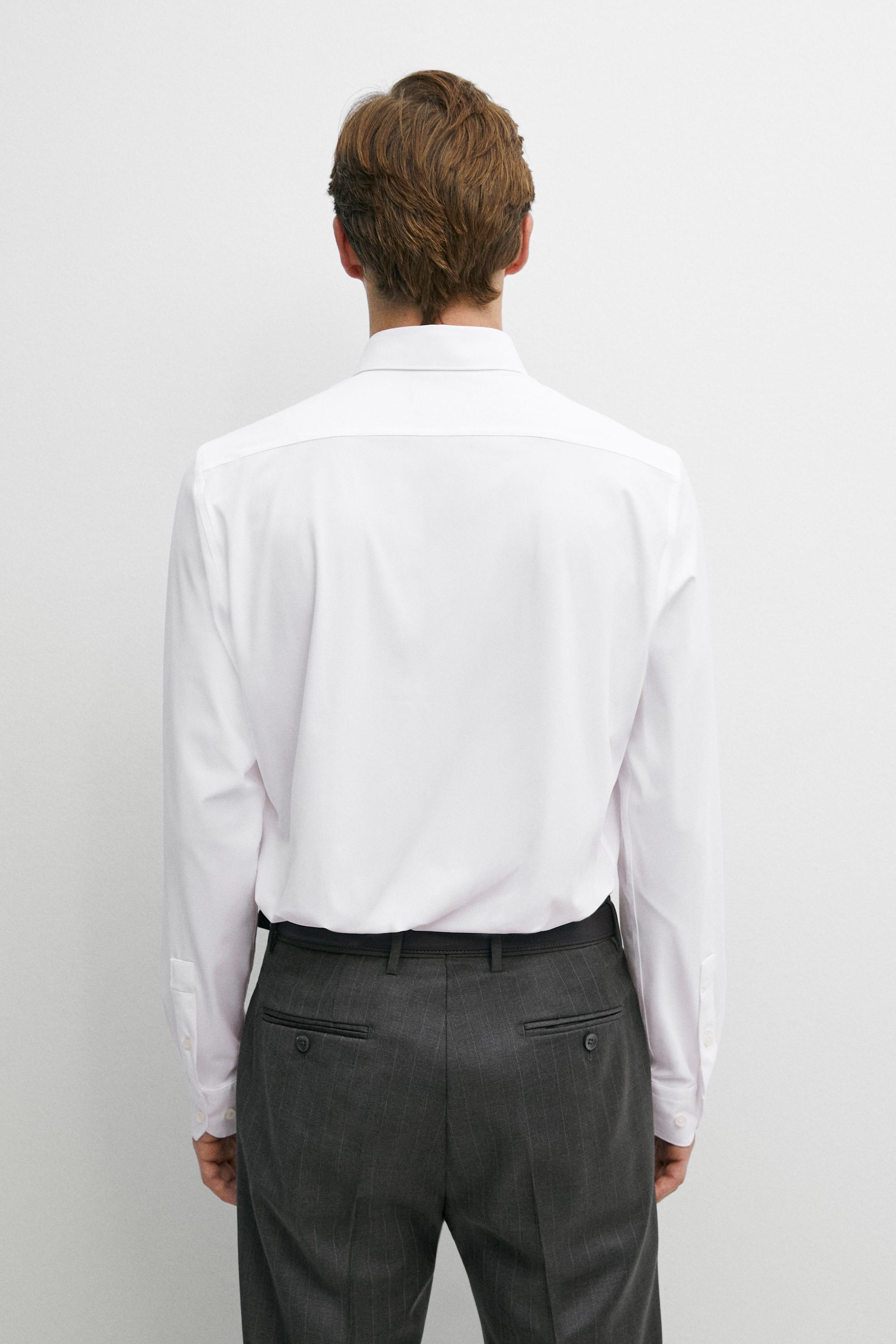 Slim fit stretch shirt — WHITE