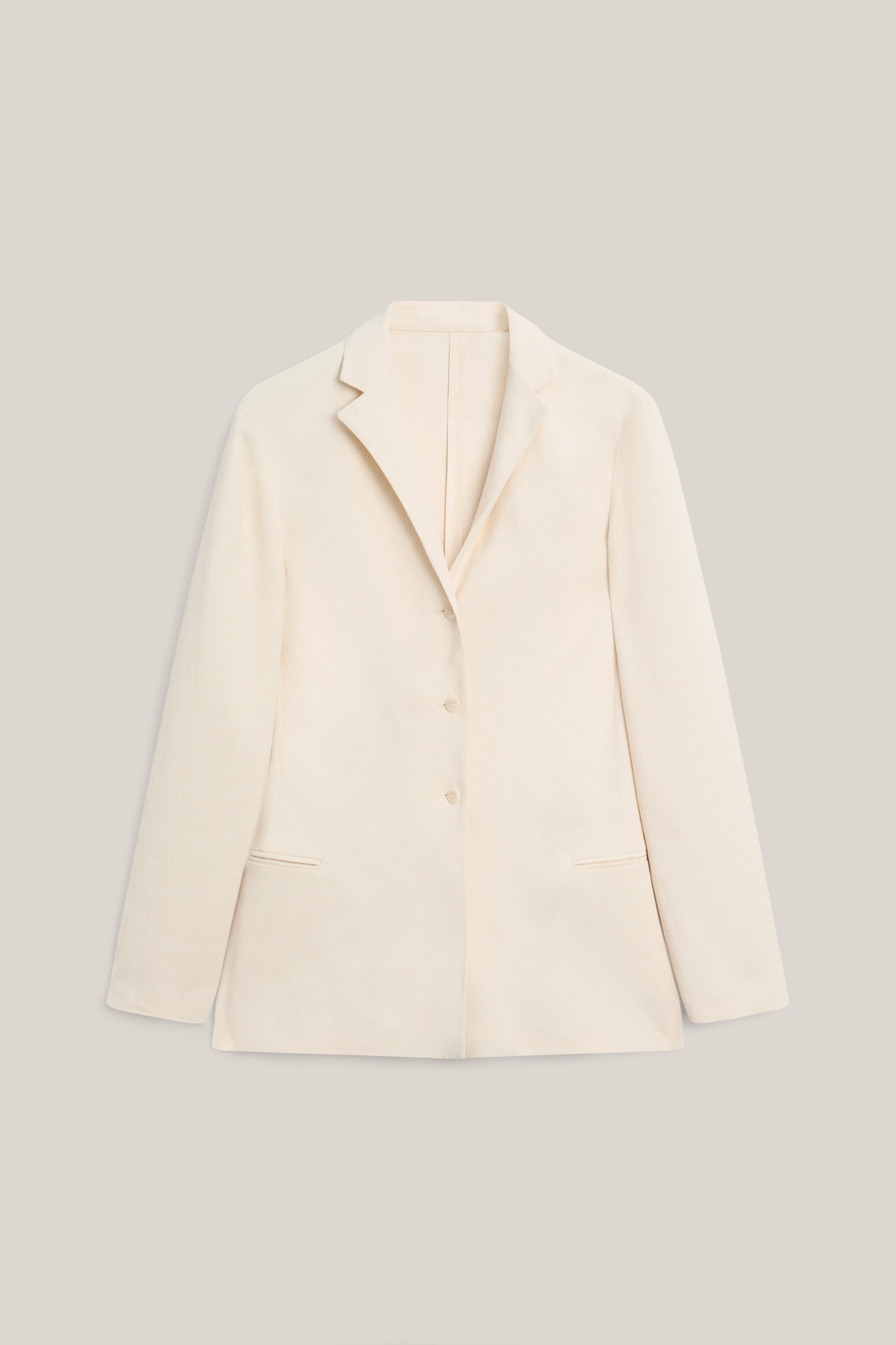 Flowing blazer with lapel detail - LIMITED EDITION — CREAM
