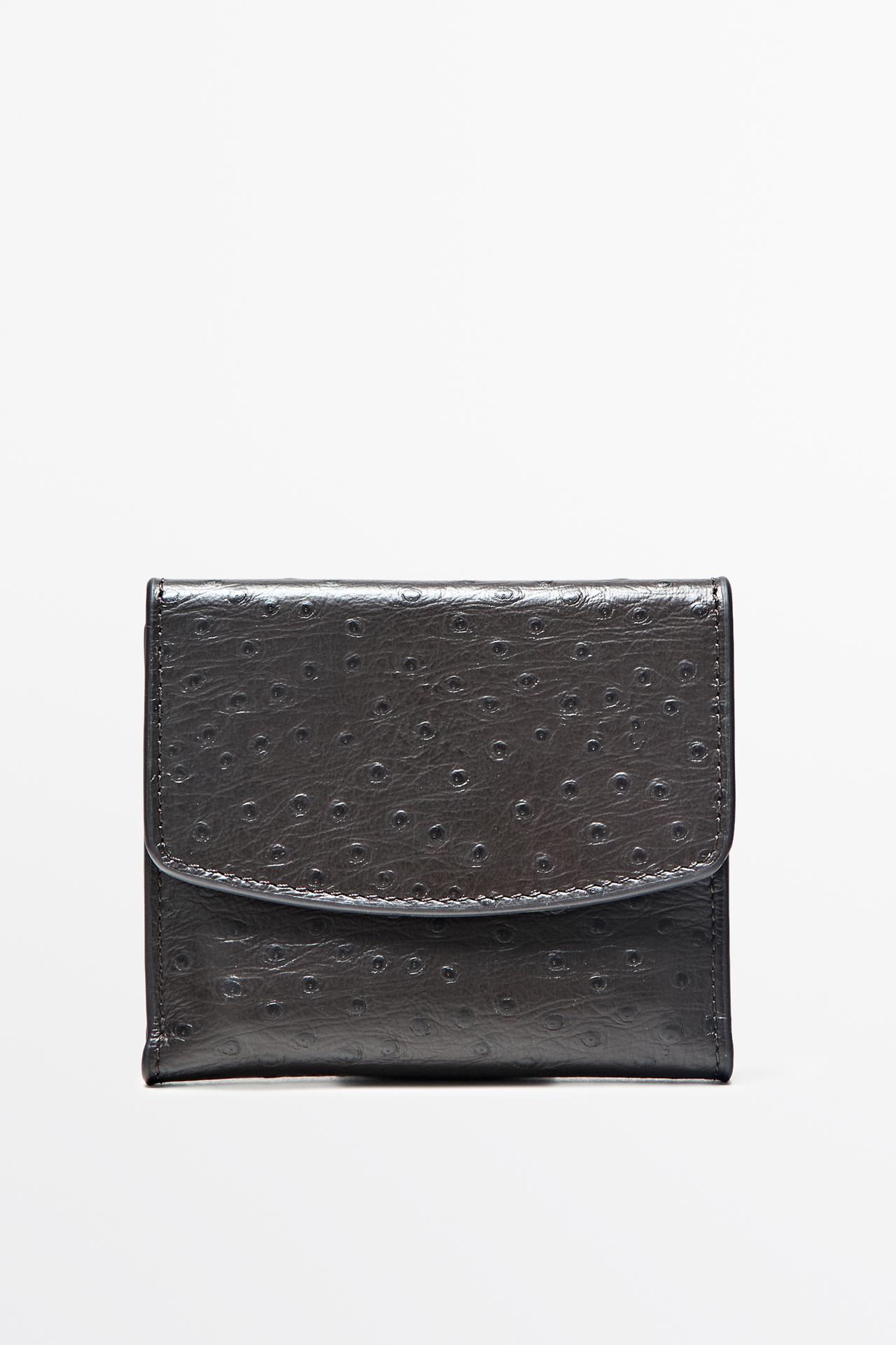 Mini textured nappa leather jewelry box — BROWN