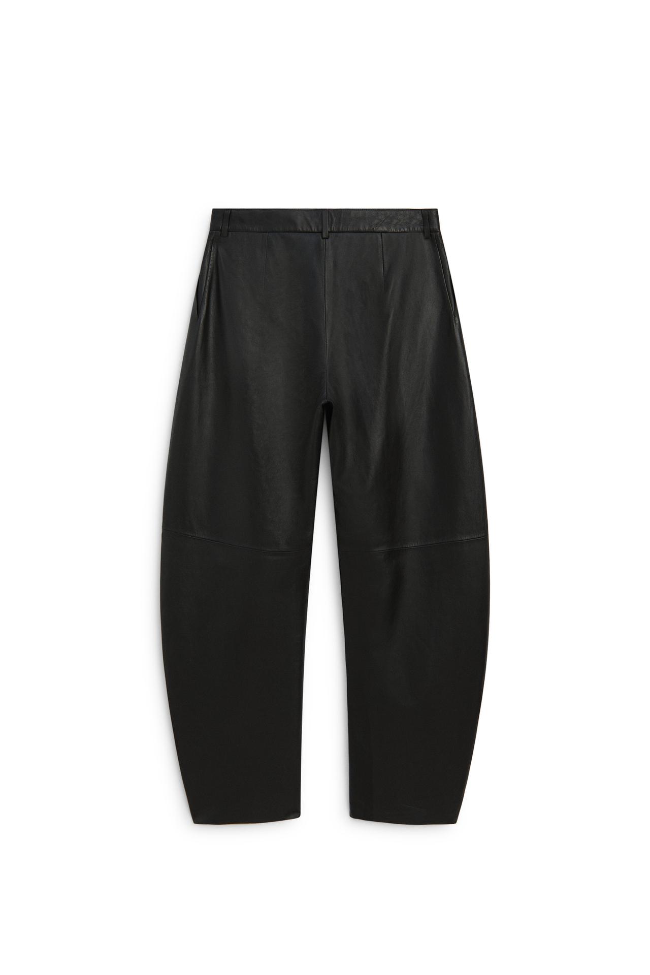 Nappa leather barrel fit pants - LIMITED EDITION — ANTHRACITE
