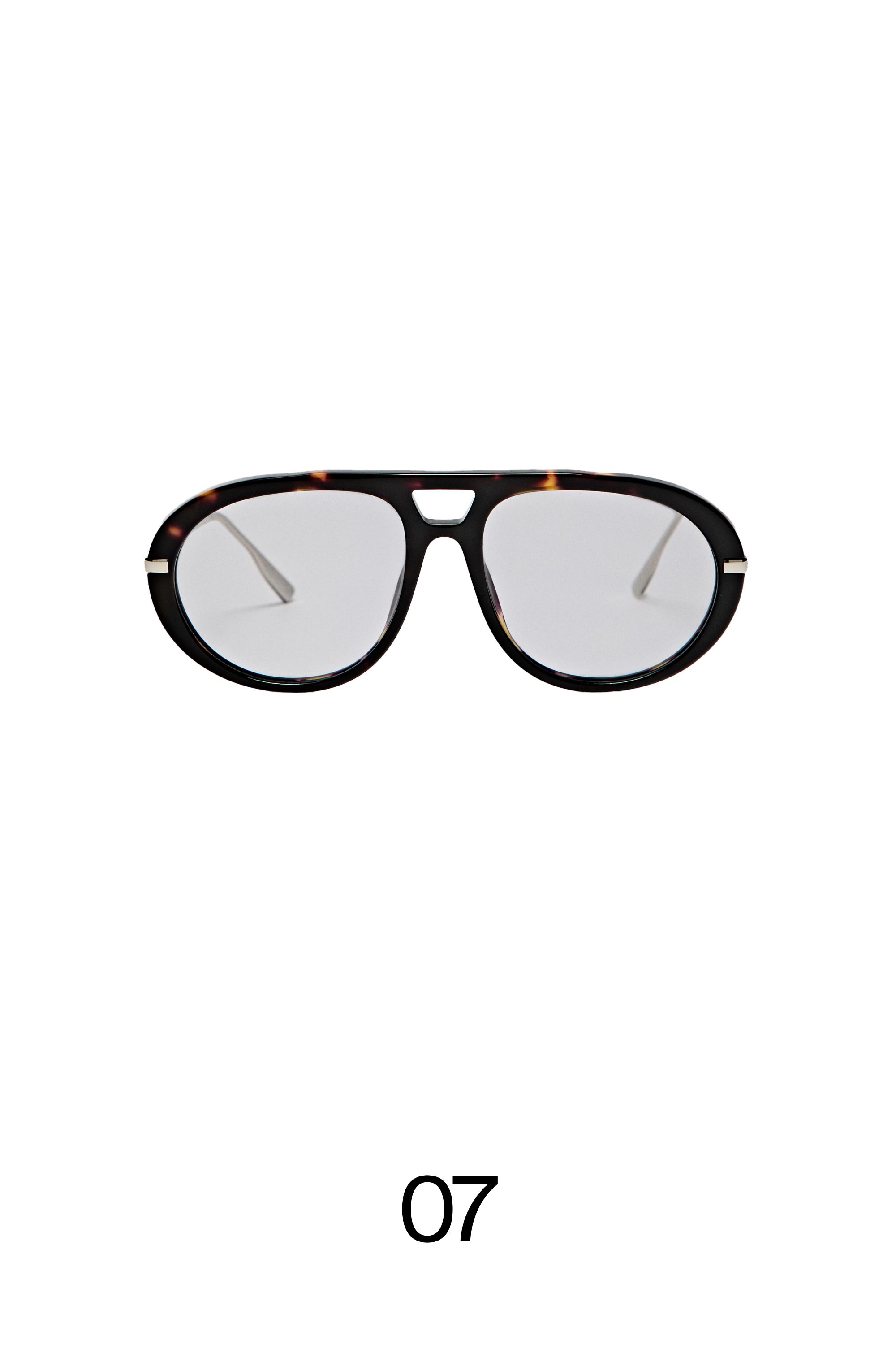 Tortoiseshell-effect aviator glasses — BLUE